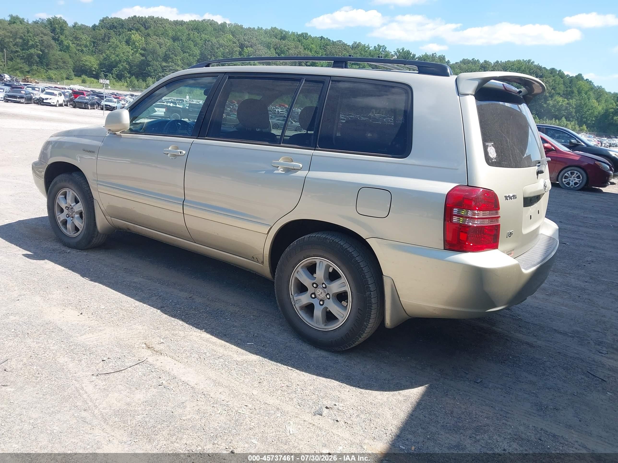 2003 Toyota Highlander Limited V6 Silver vin: JTEGF21A130087133