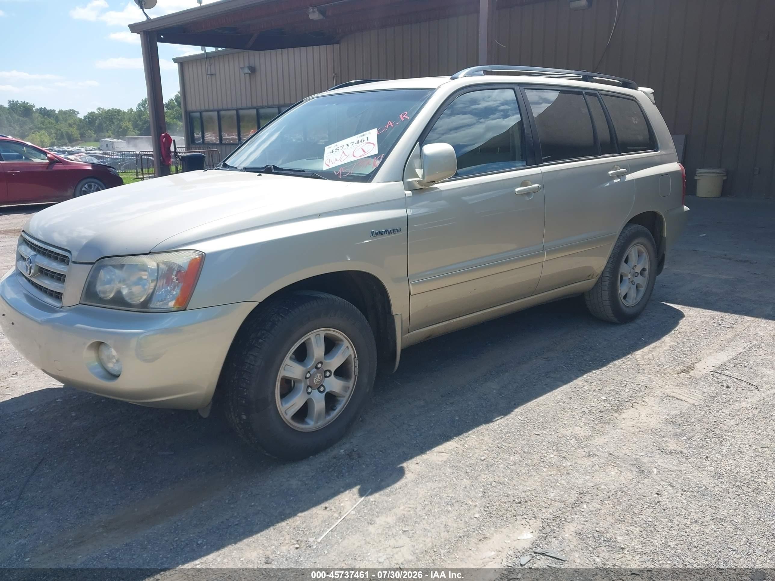 2003 Toyota Highlander Limited V6 Silver vin: JTEGF21A130087133