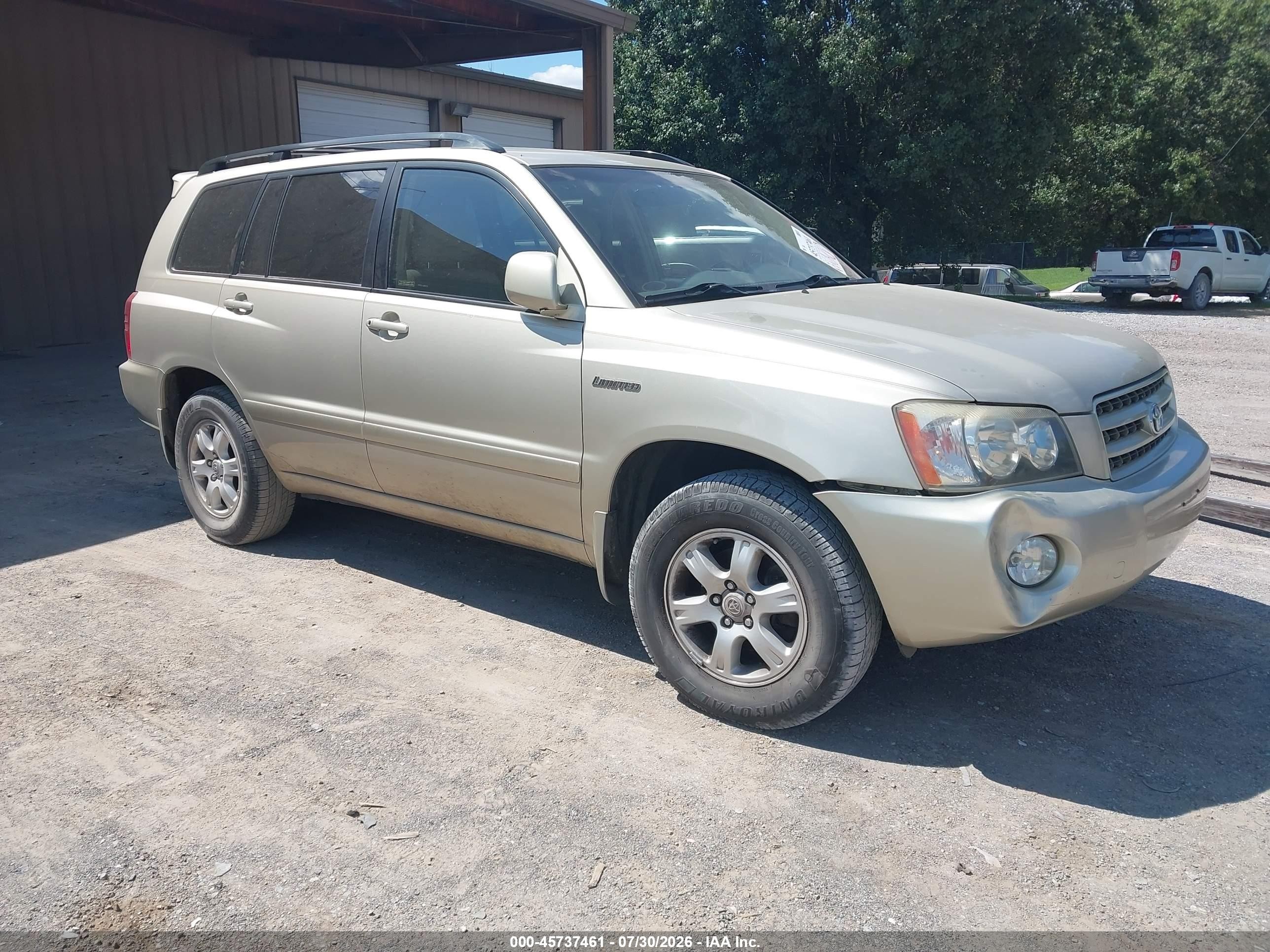 2003 Toyota Highlander Limited V6 Silver vin: JTEGF21A130087133