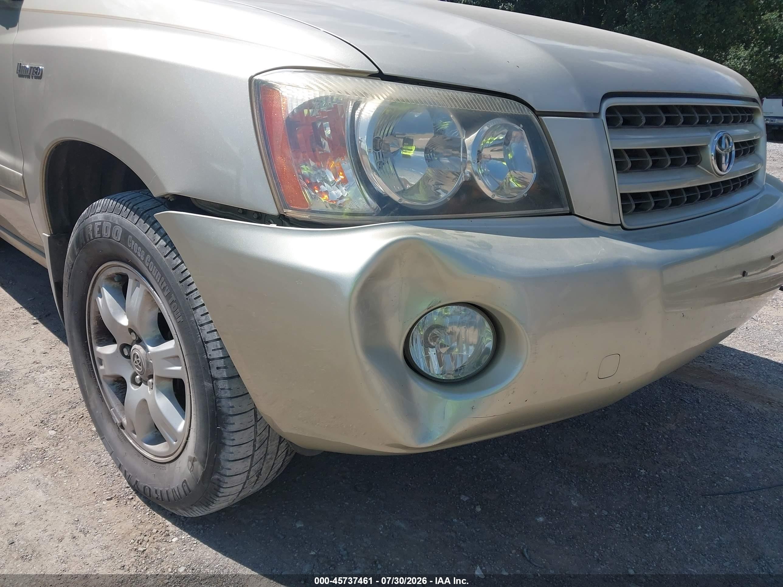 2003 Toyota Highlander Limited V6 Silver vin: JTEGF21A130087133