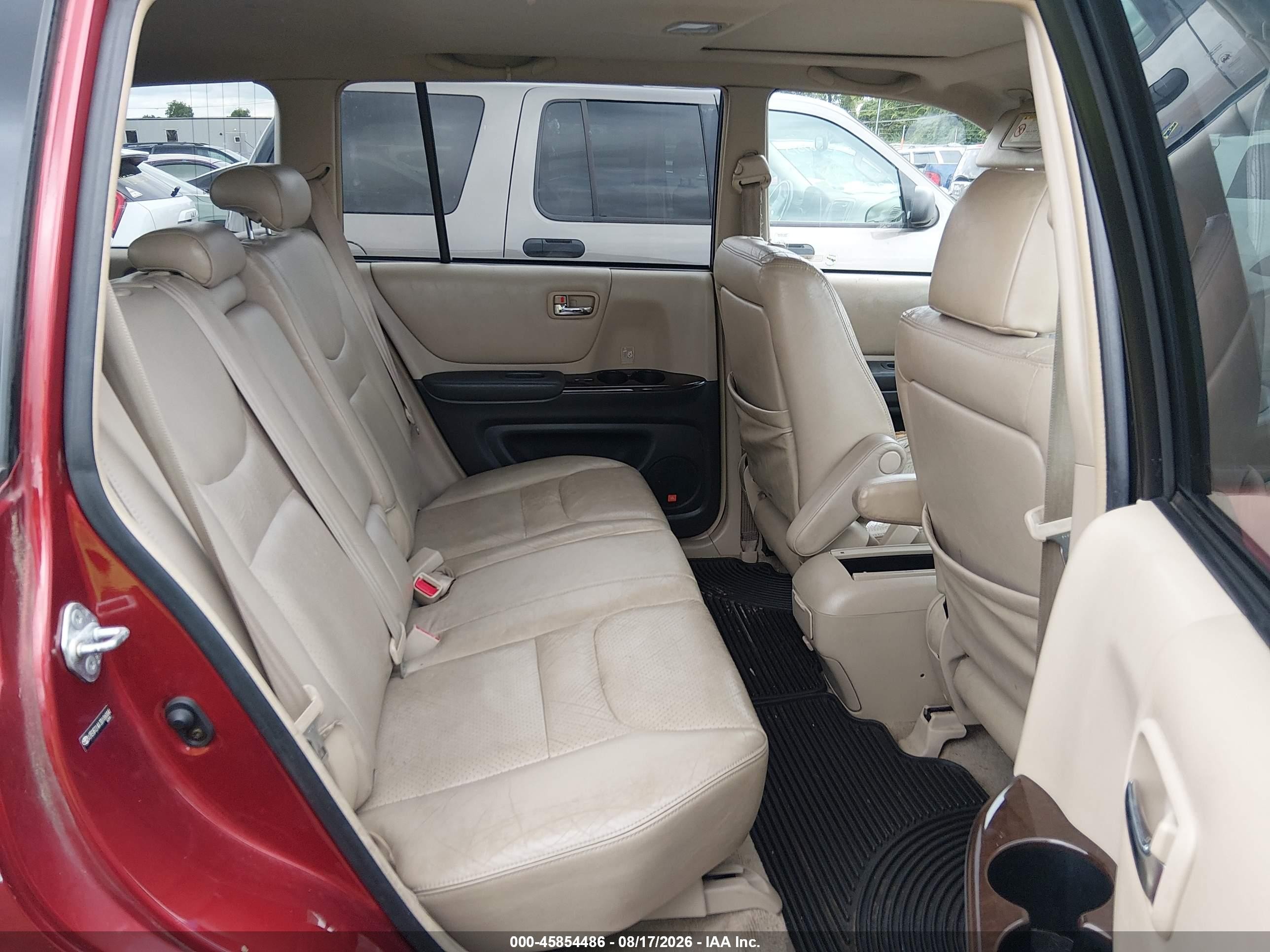 2003 Toyota Highlander Limited V6 Red vin: JTEGF21A130106084