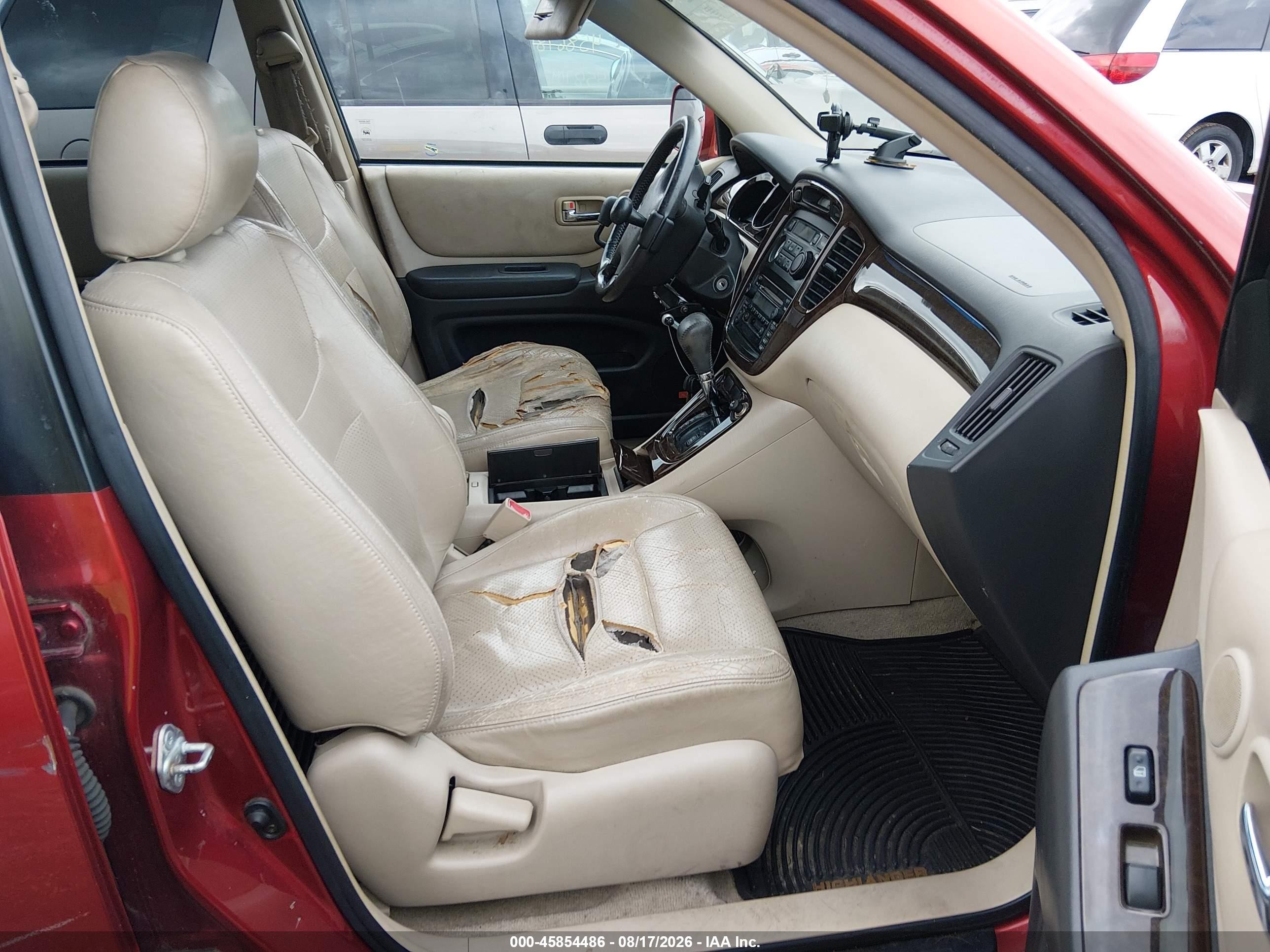 2003 Toyota Highlander Limited V6 Red vin: JTEGF21A130106084