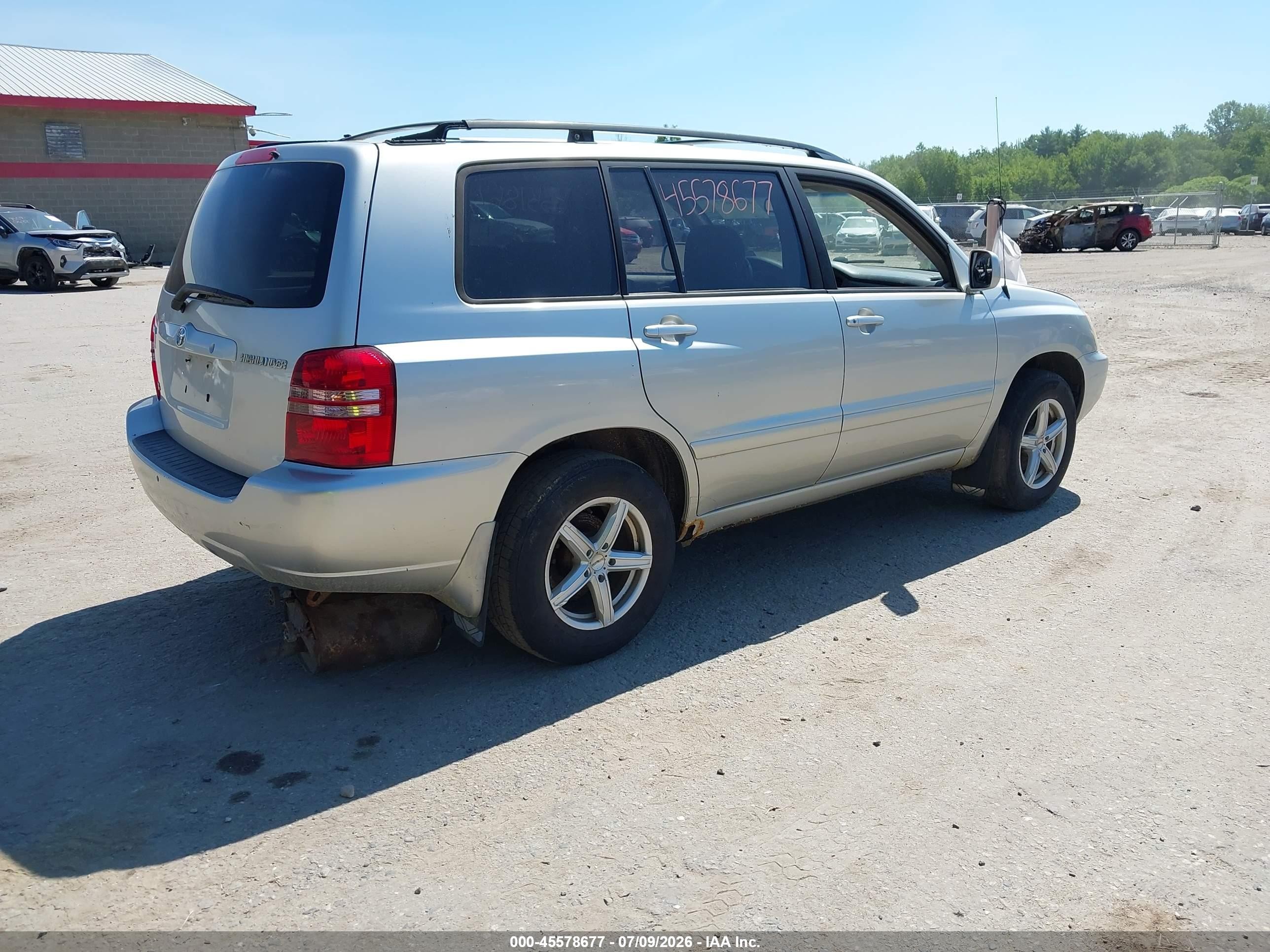 2003 Toyota Highlander V6 Silver vin: JTEGF21A130121653