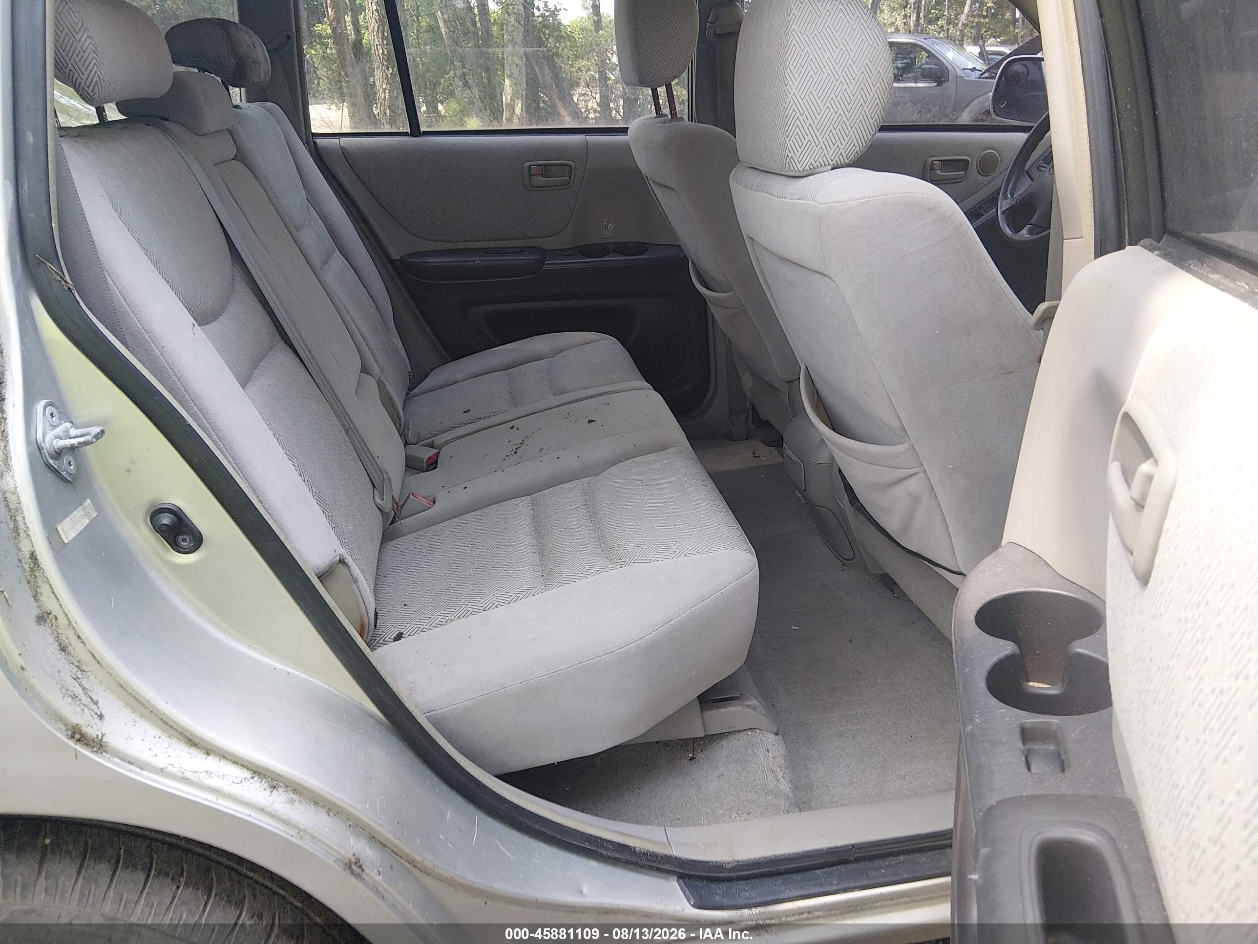 2002 Toyota Highlander V6 Silver vin: JTEGF21A220042474