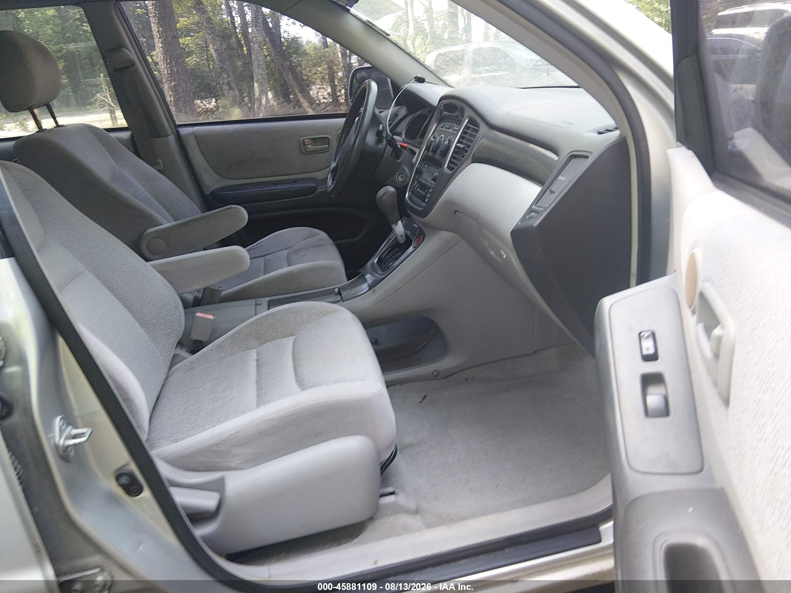 2002 Toyota Highlander V6 Silver vin: JTEGF21A220042474