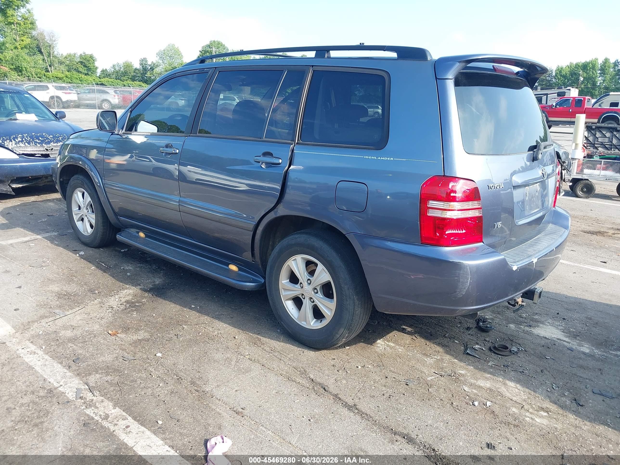 2002 Toyota Highlander V6 Light Blue vin: JTEGF21A220066225