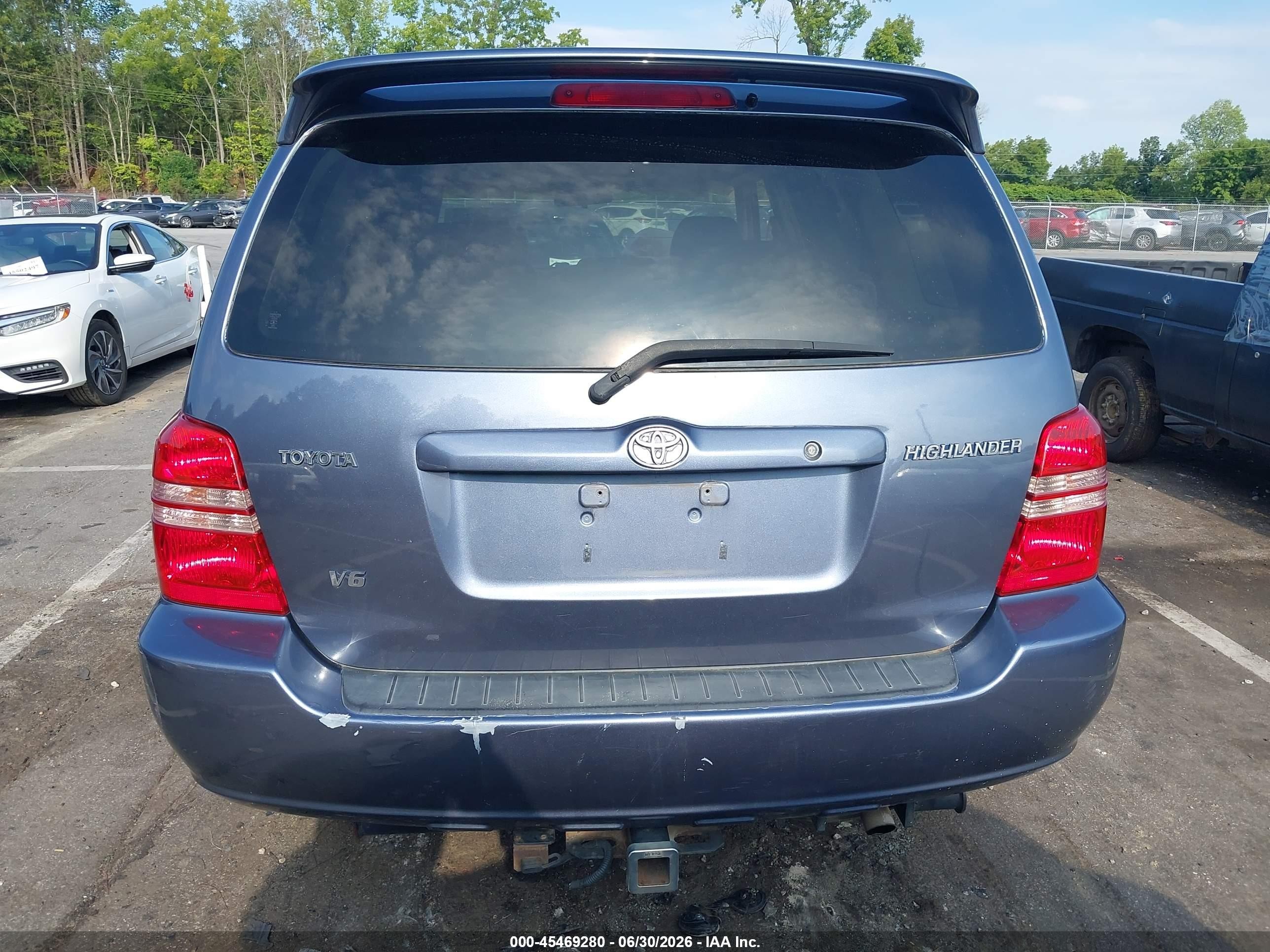 2002 Toyota Highlander V6 Light Blue vin: JTEGF21A220066225
