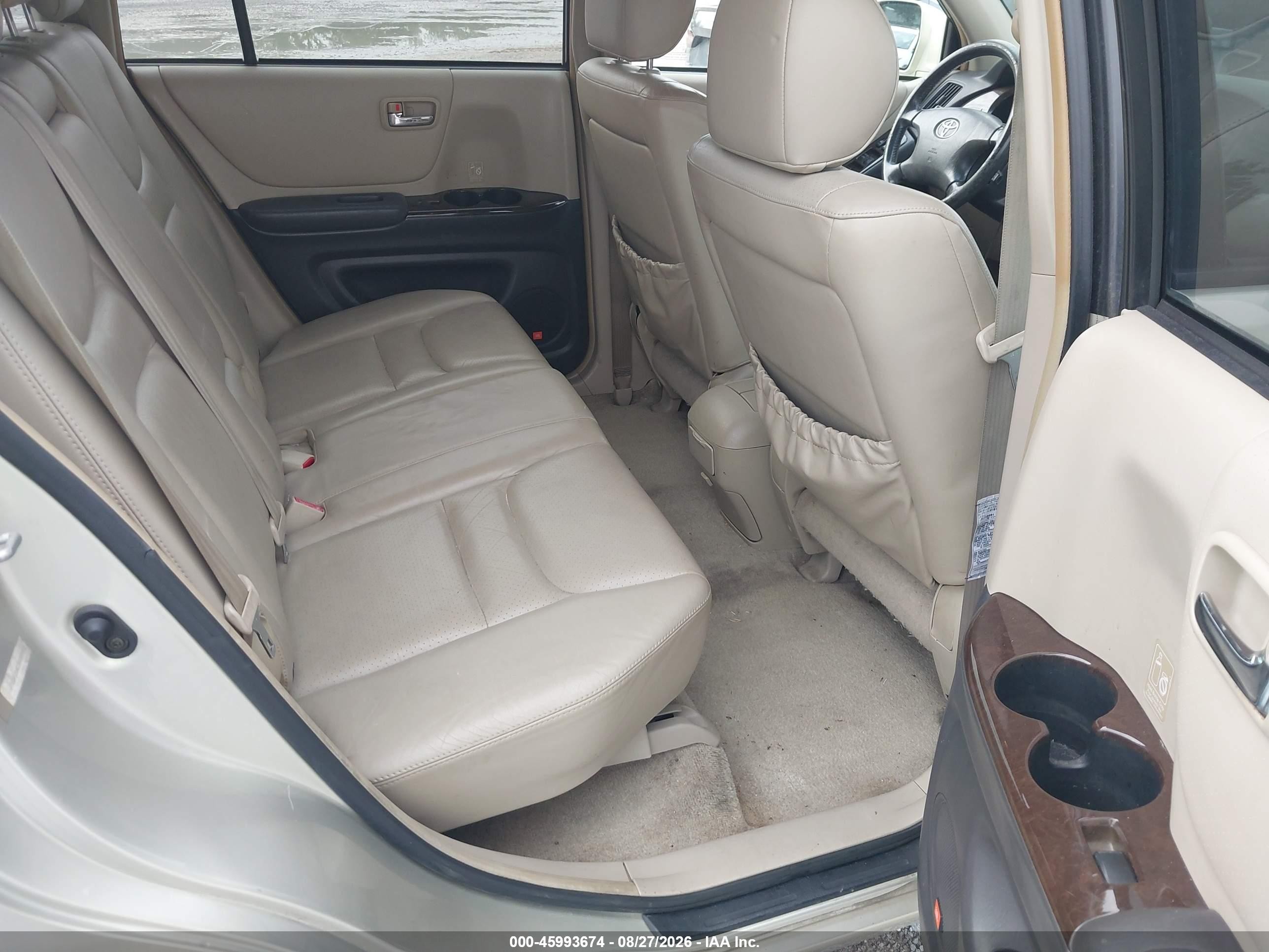 2003 Toyota Highlander Limited V6 Gold vin: JTEGF21A230095953