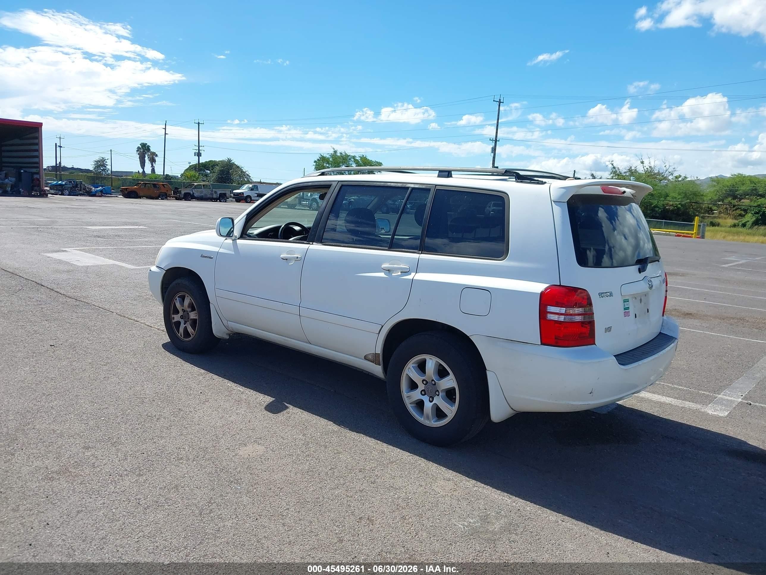2002 Toyota Highlander Limited V6 White vin: JTEGF21A320028924