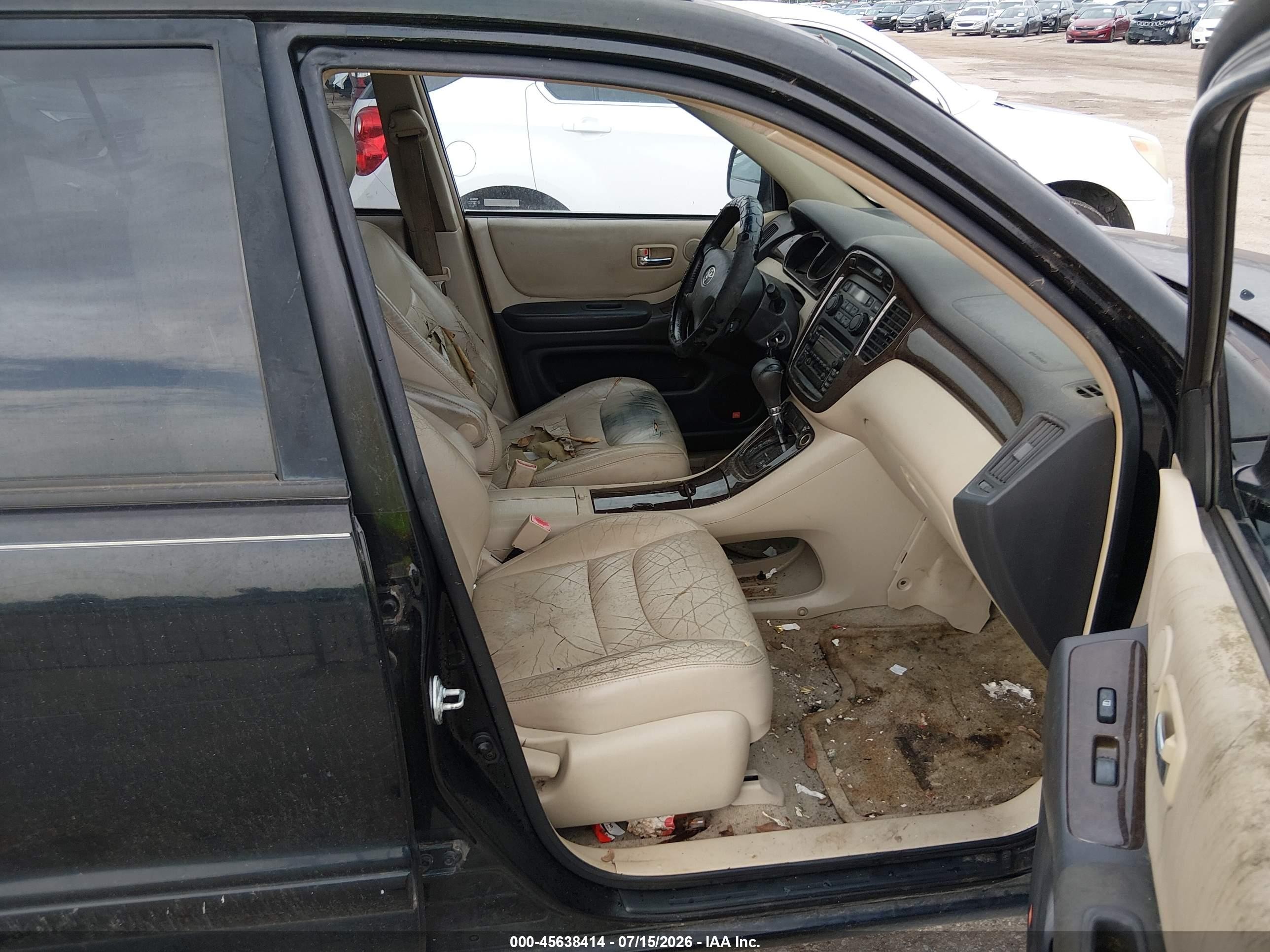 2003 Toyota Highlander Limited V6 Black vin: JTEGF21A330074397