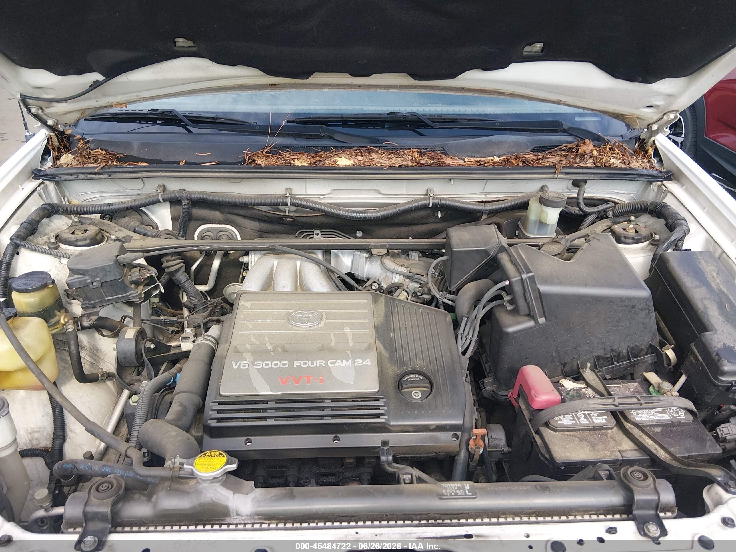 2003 Toyota Highlander V6 White vin: JTEGF21A330080247