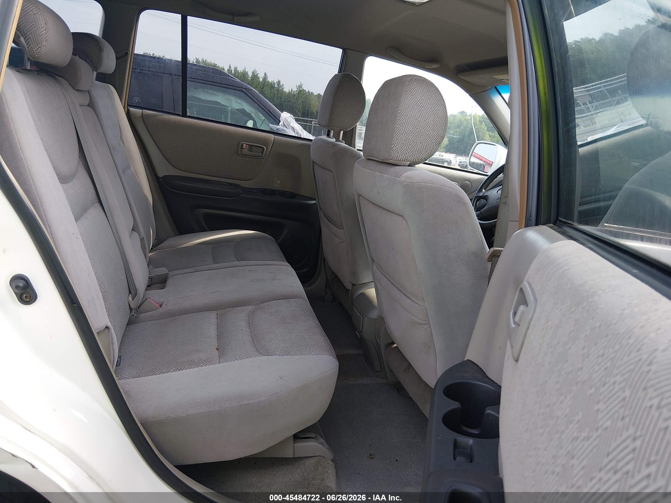 2003 Toyota Highlander V6 White vin: JTEGF21A330080247
