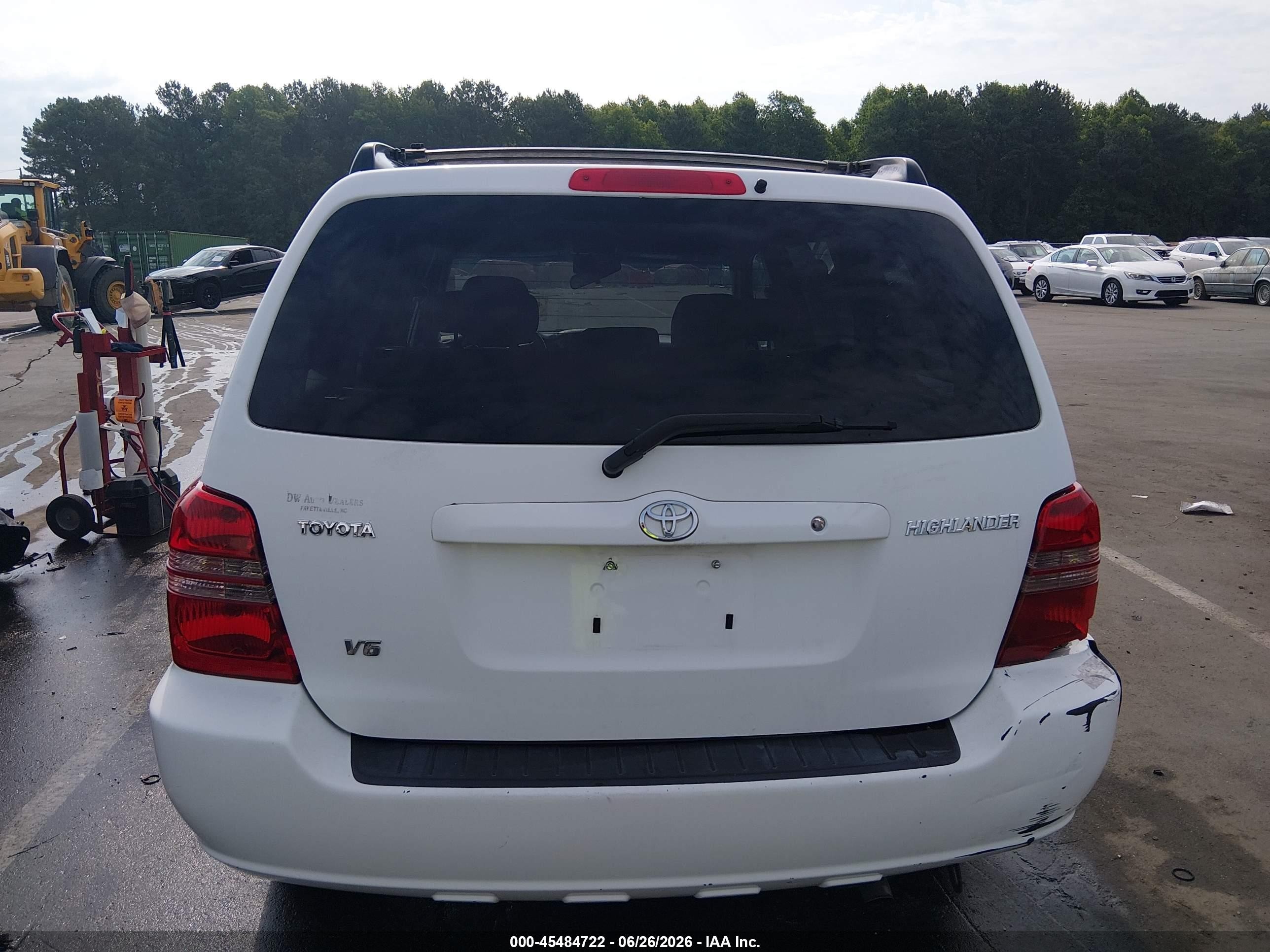 2003 Toyota Highlander V6 White vin: JTEGF21A330080247