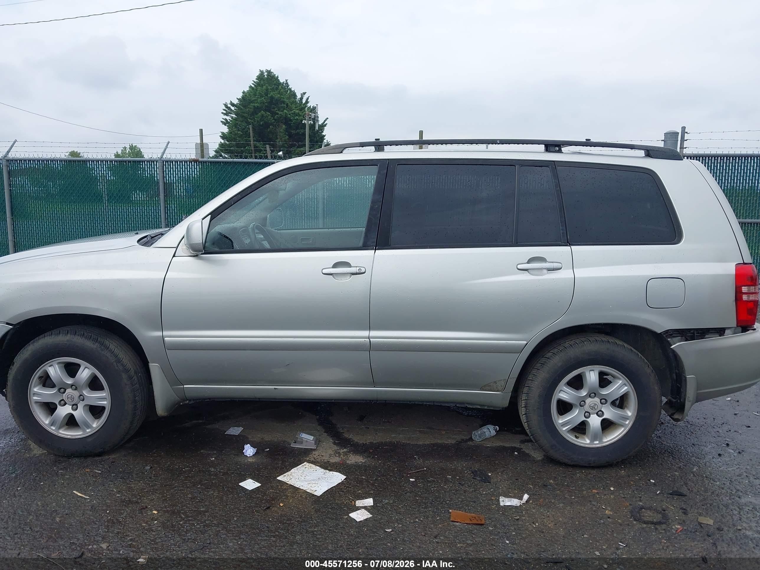 2003 Toyota Highlander V6 Silver vin: JTEGF21A330080510