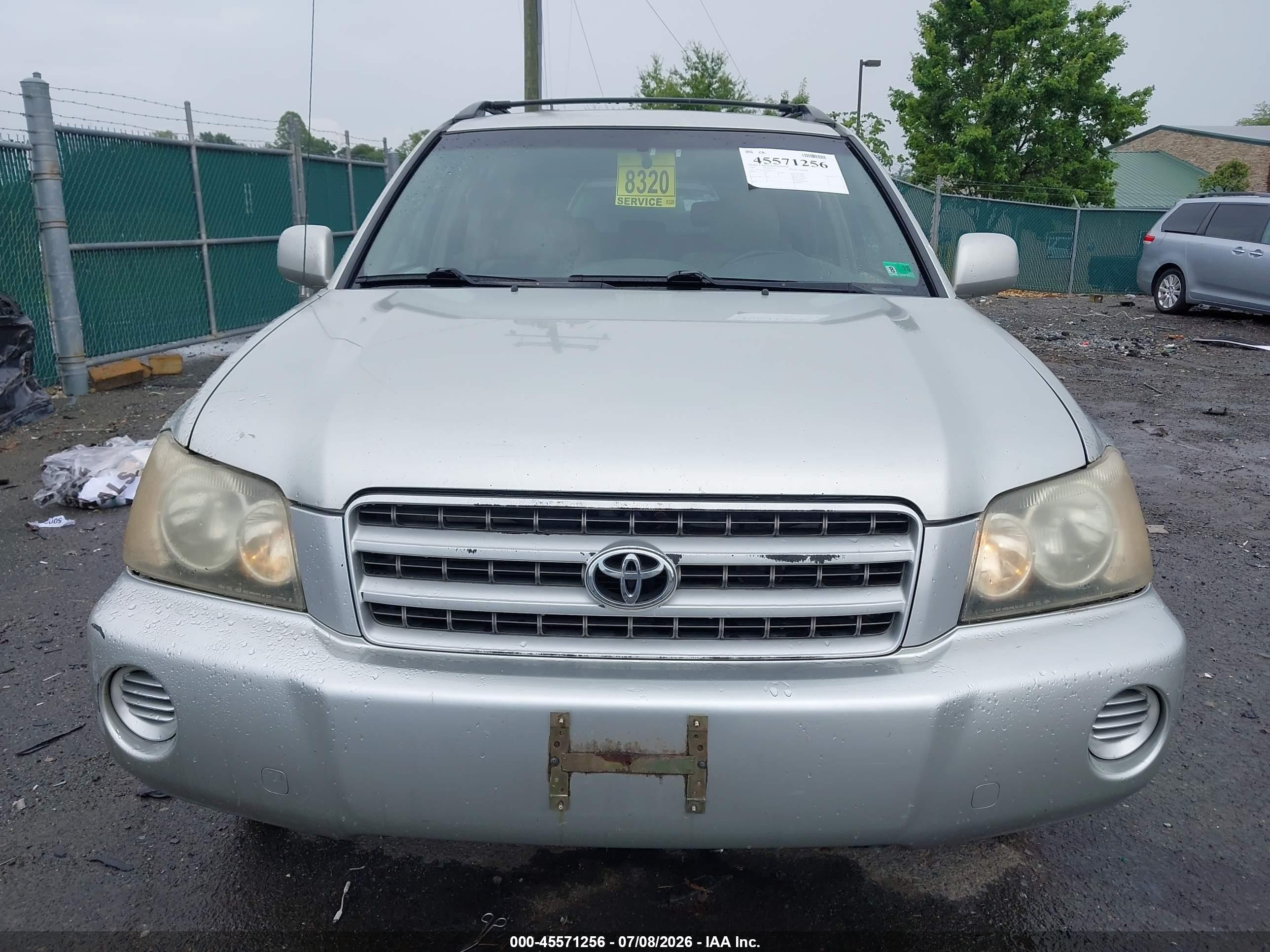 2003 Toyota Highlander V6 Silver vin: JTEGF21A330080510