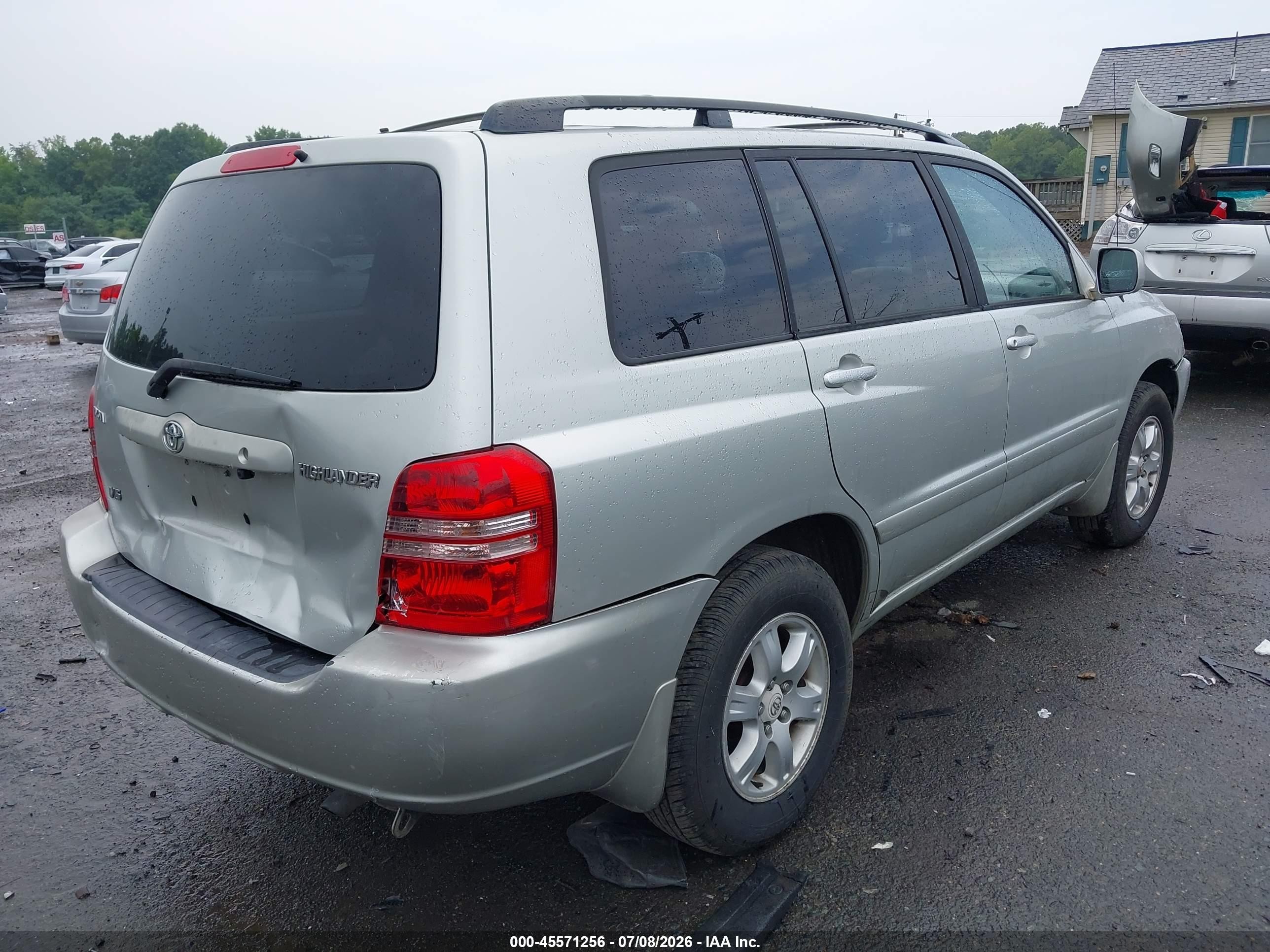 2003 Toyota Highlander V6 Silver vin: JTEGF21A330080510