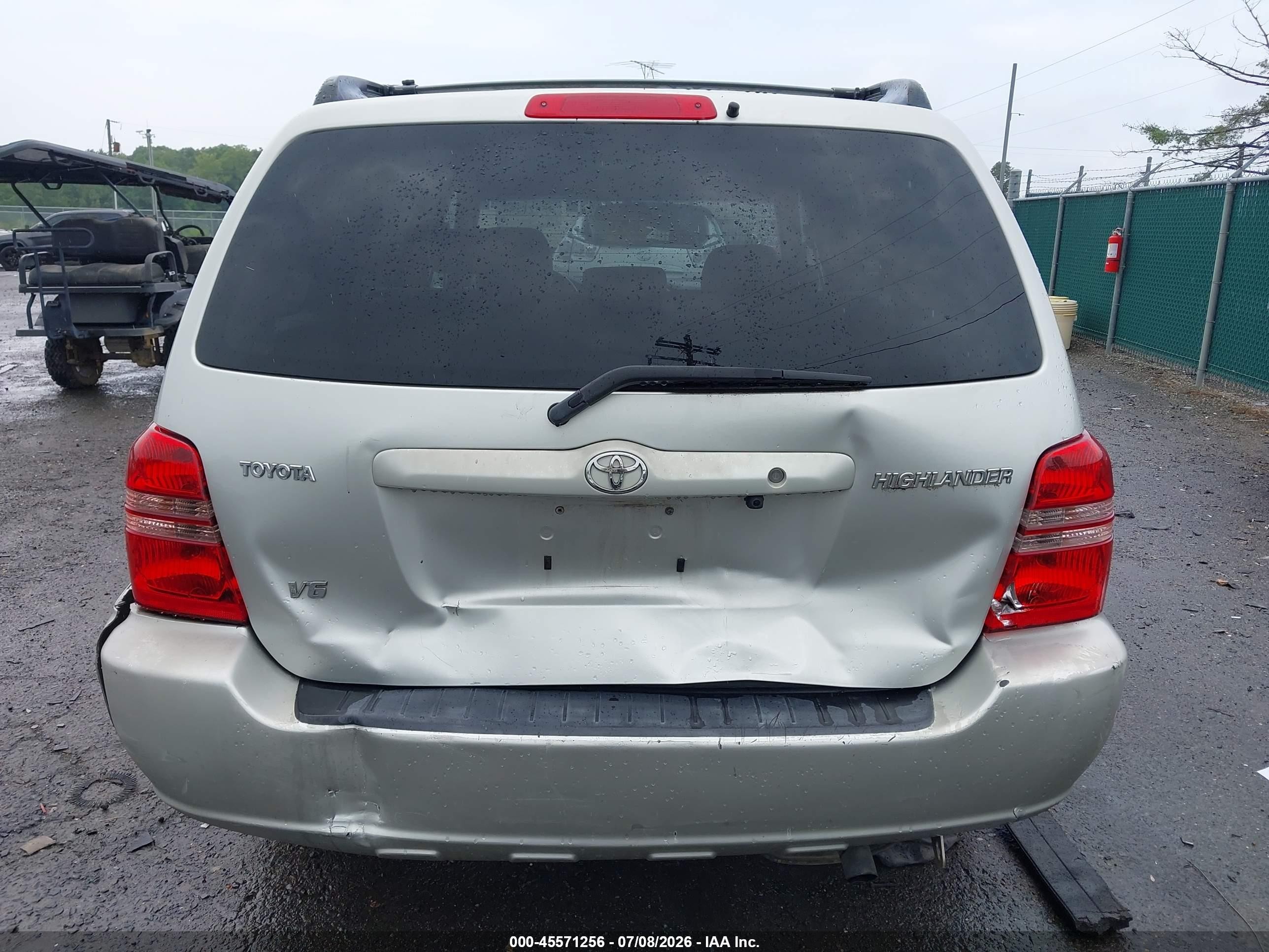 2003 Toyota Highlander V6 Silver vin: JTEGF21A330080510