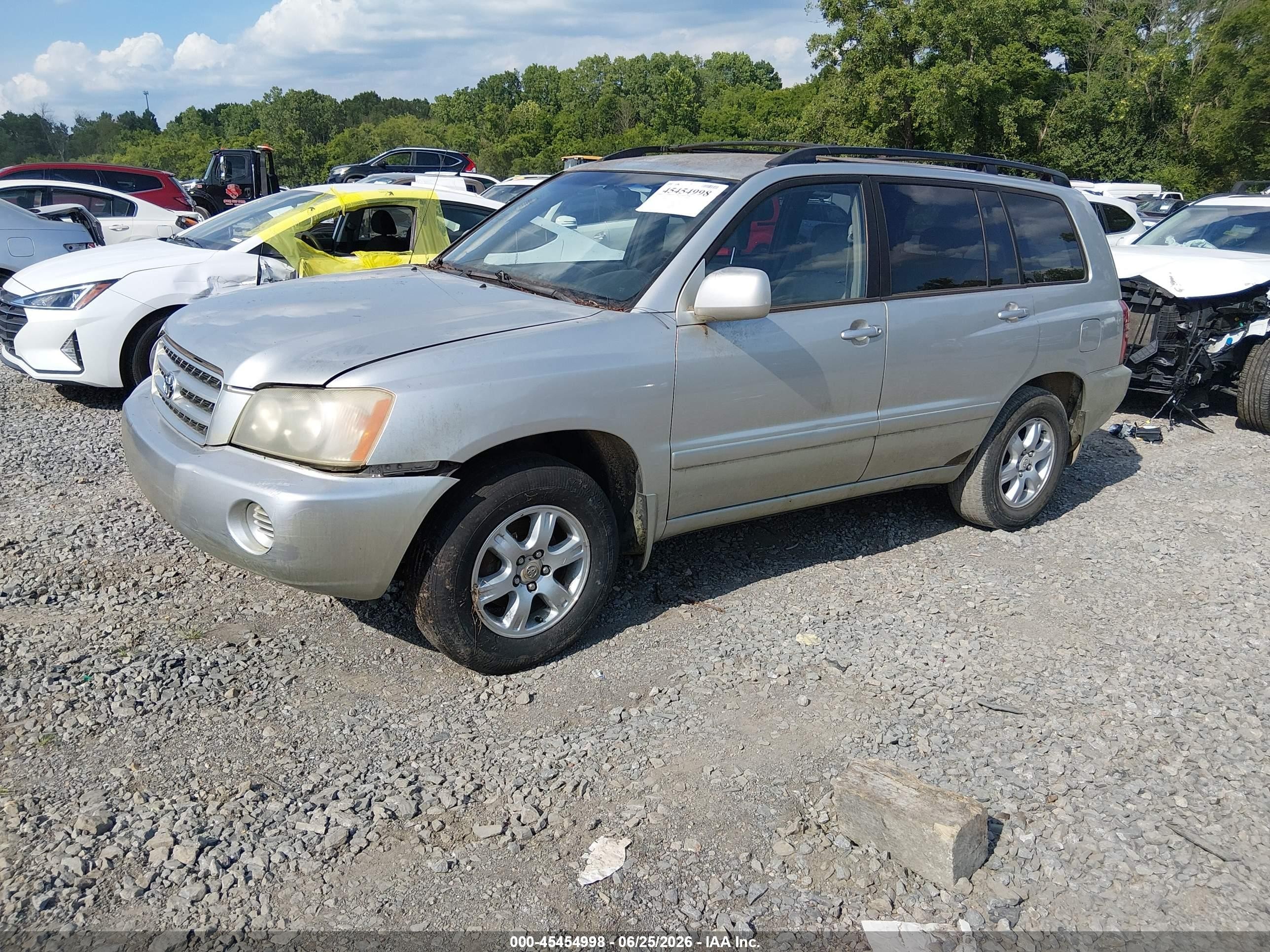 2003 Toyota Highlander V6 Silver vin: JTEGF21A330086002