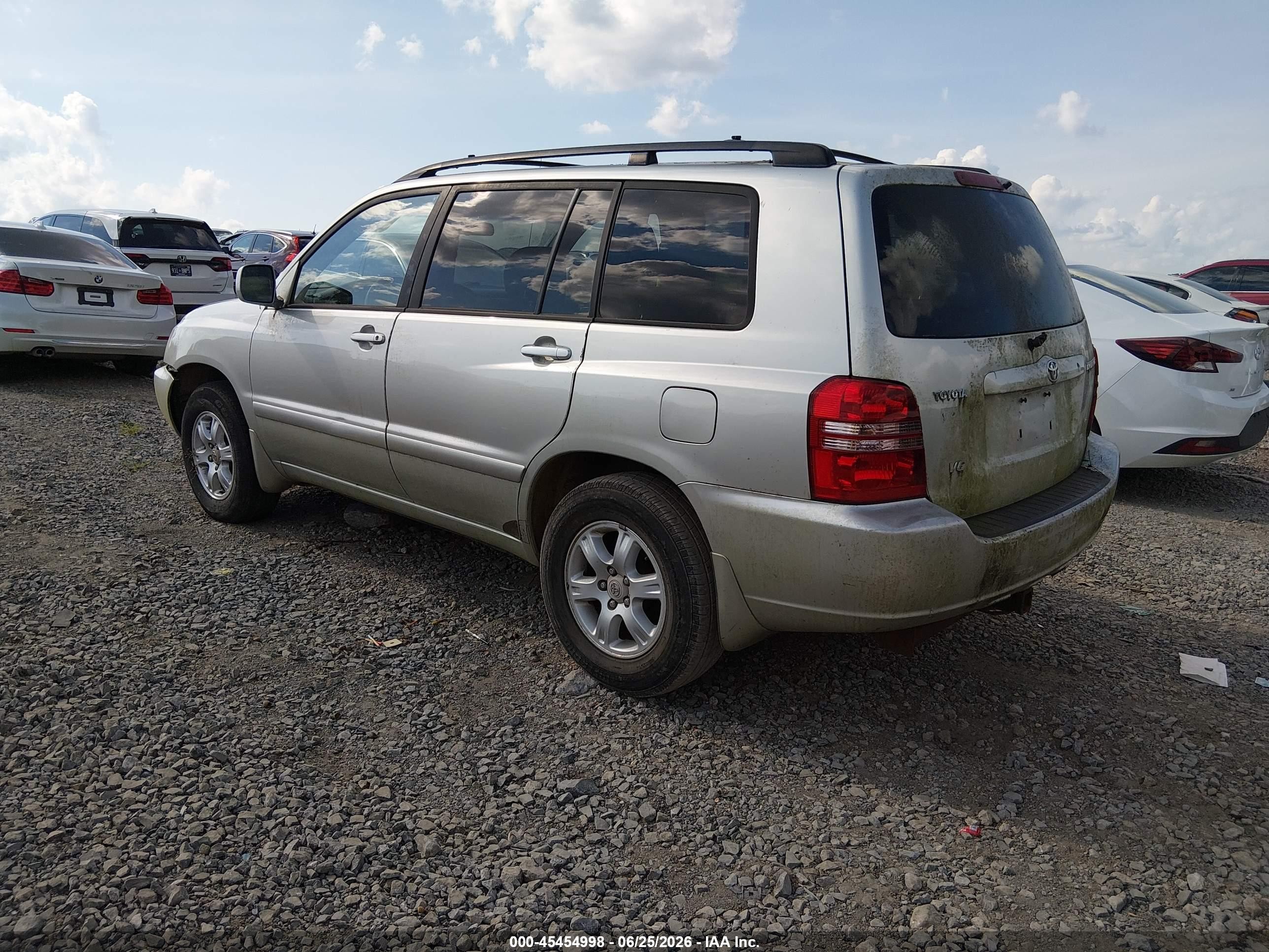 2003 Toyota Highlander V6 Silver vin: JTEGF21A330086002