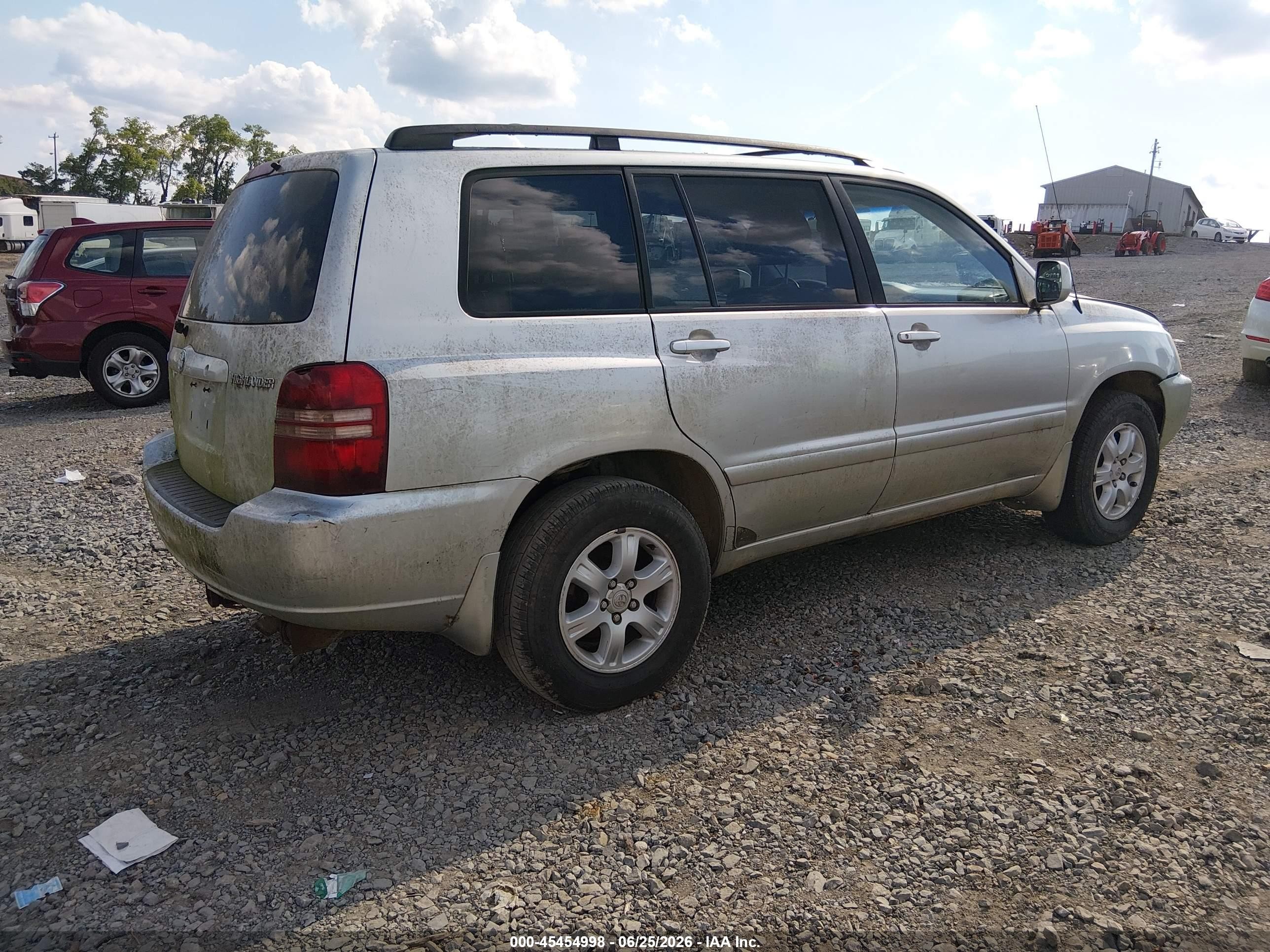 2003 Toyota Highlander V6 Silver vin: JTEGF21A330086002