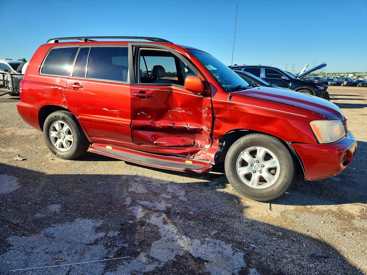 2003 Toyota Highlander Limited Red vin: JTEGF21A330092320