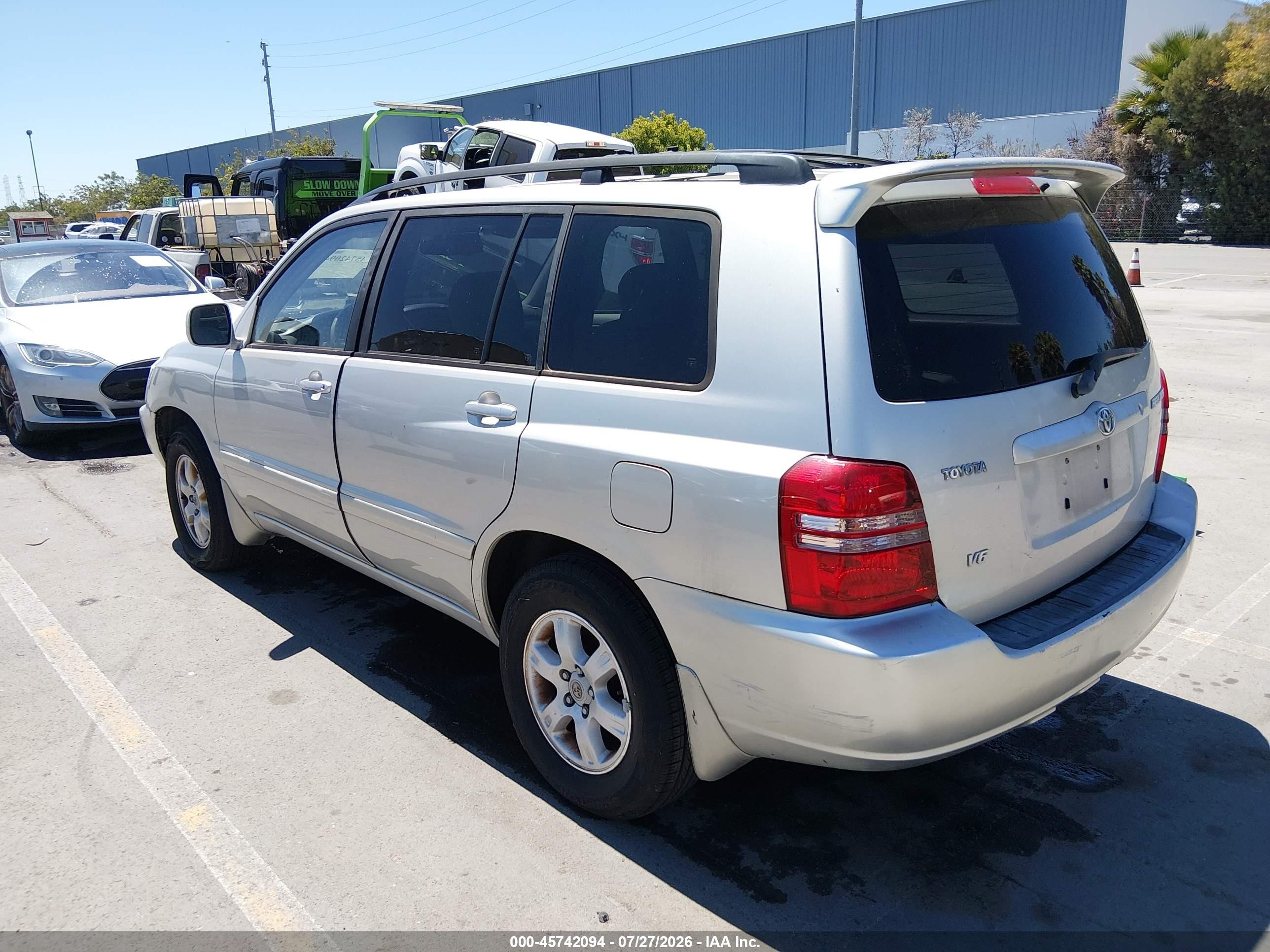2003 Toyota Highlander V6 Silver vin: JTEGF21A330093337