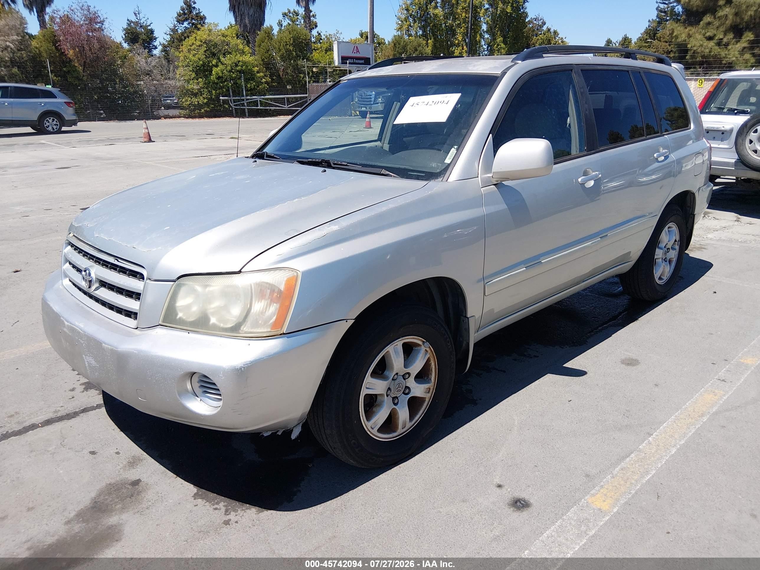 2003 Toyota Highlander V6 Silver vin: JTEGF21A330093337