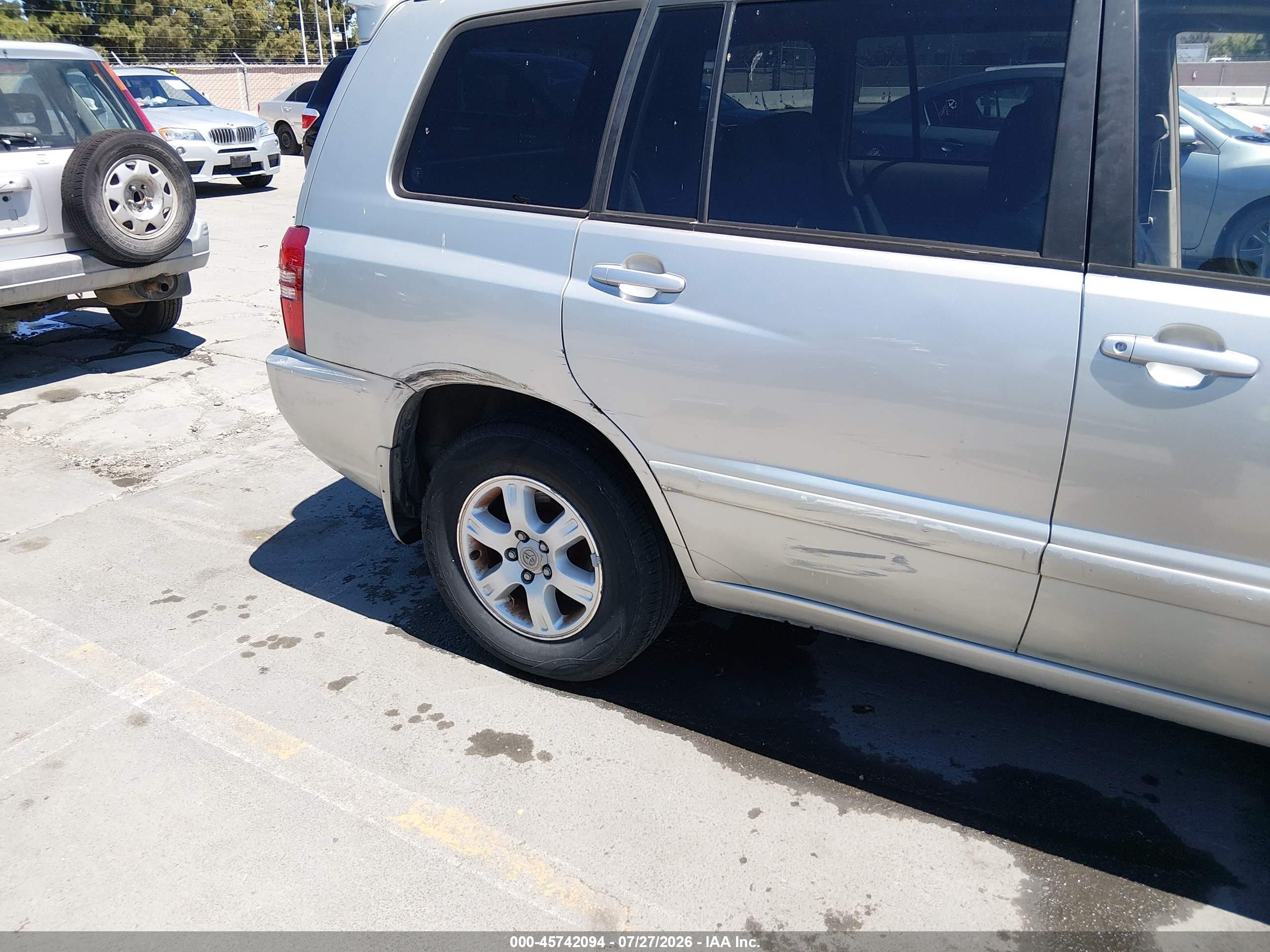 2003 Toyota Highlander V6 Silver vin: JTEGF21A330093337