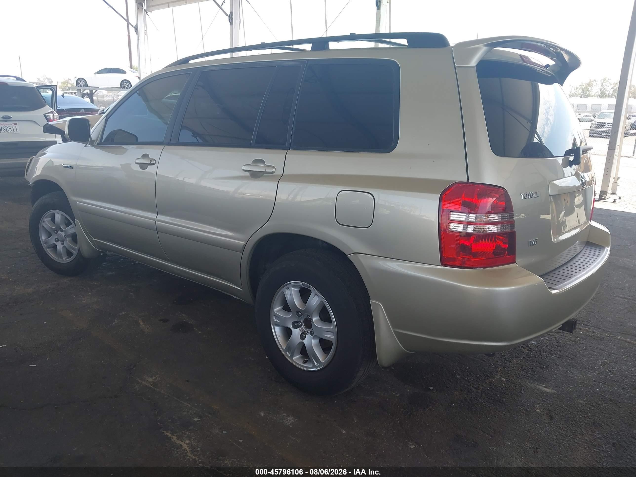 2003 Toyota Highlander Limited V6 Cream vin: JTEGF21A330099364