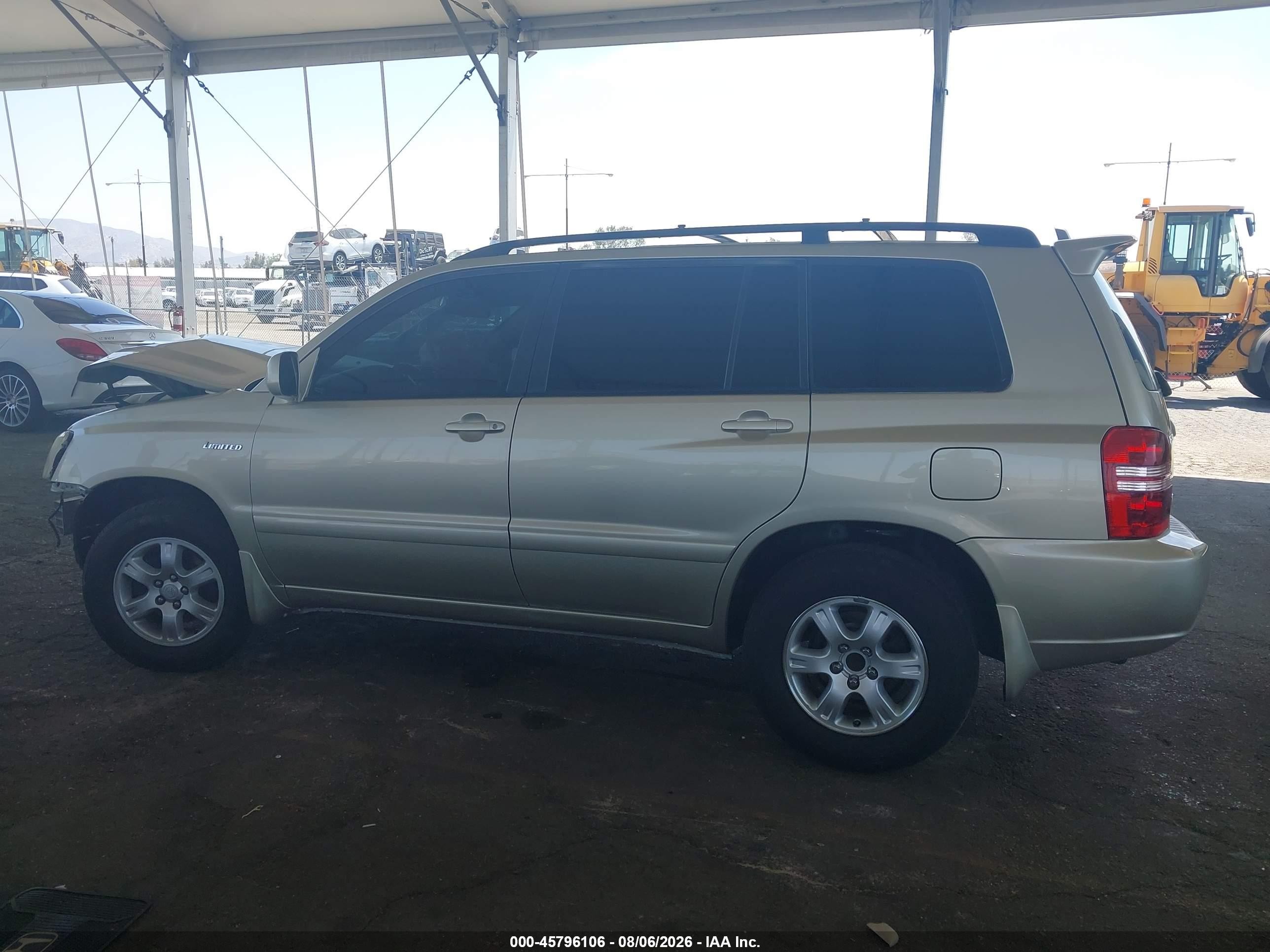 2003 Toyota Highlander Limited V6 Cream vin: JTEGF21A330099364