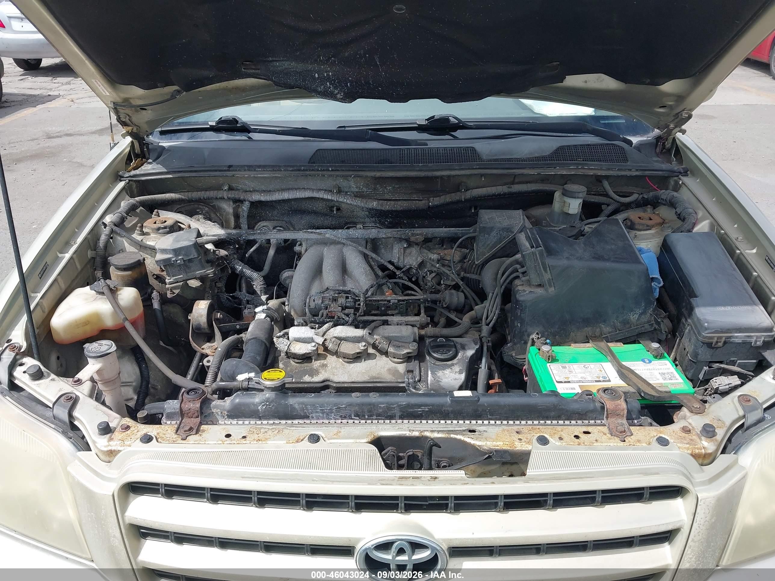 2003 Toyota Highlander V6 Gray vin: JTEGF21A330119404