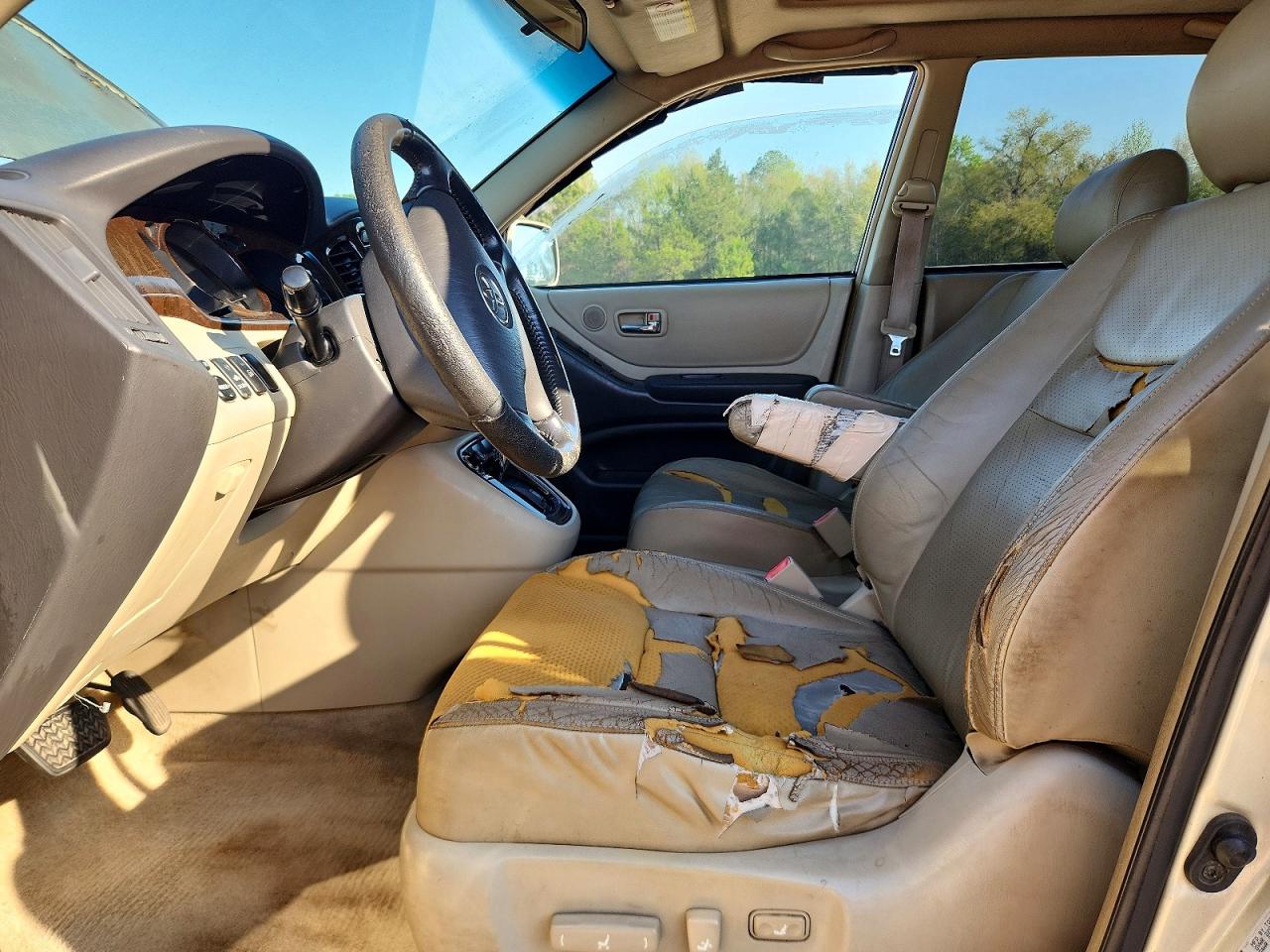 2001 Toyota Highlander Base Gold vin: JTEGF21A410026419
