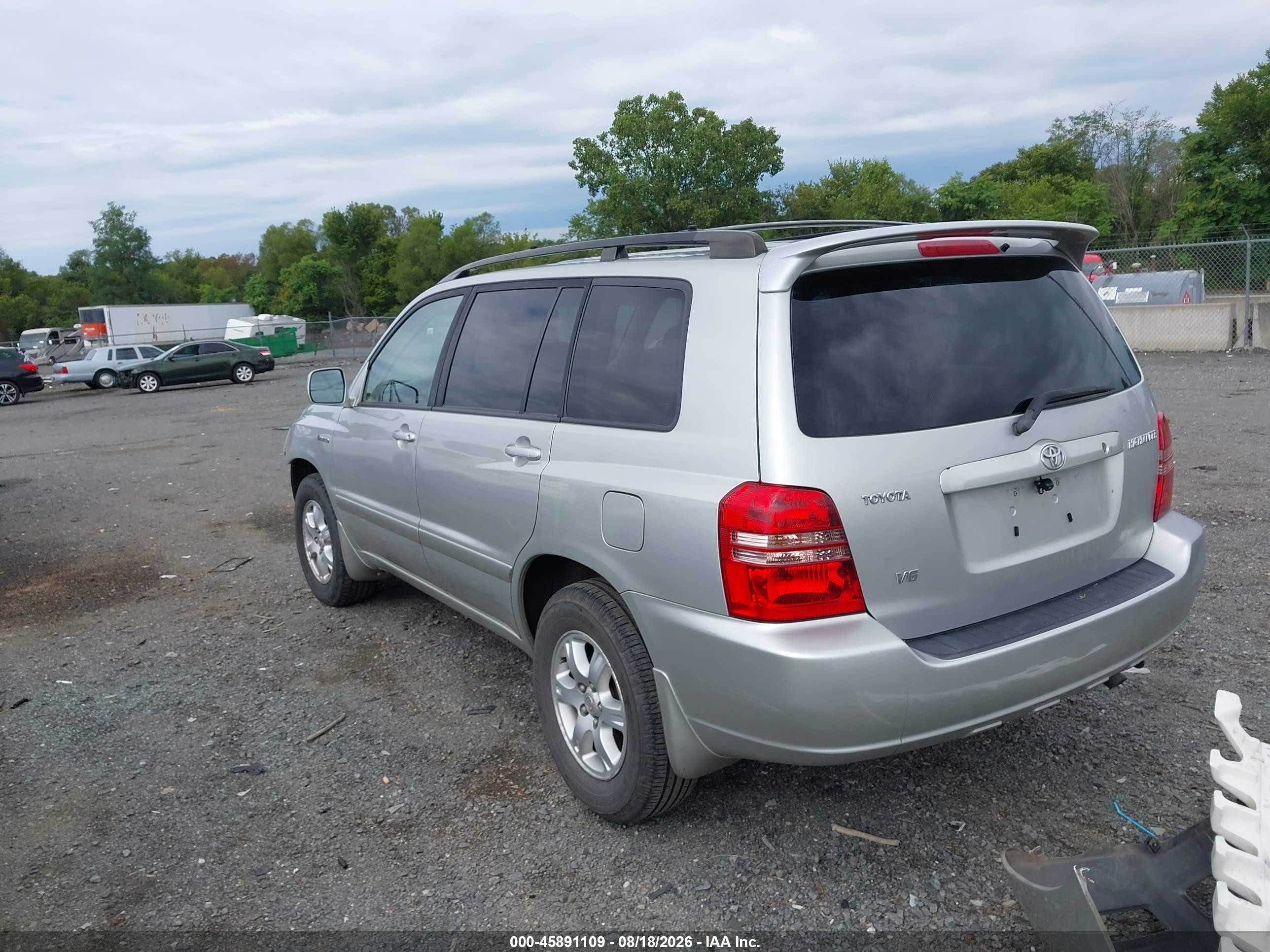 2003 Toyota Highlander Limited V6 Silver vin: JTEGF21A430079494