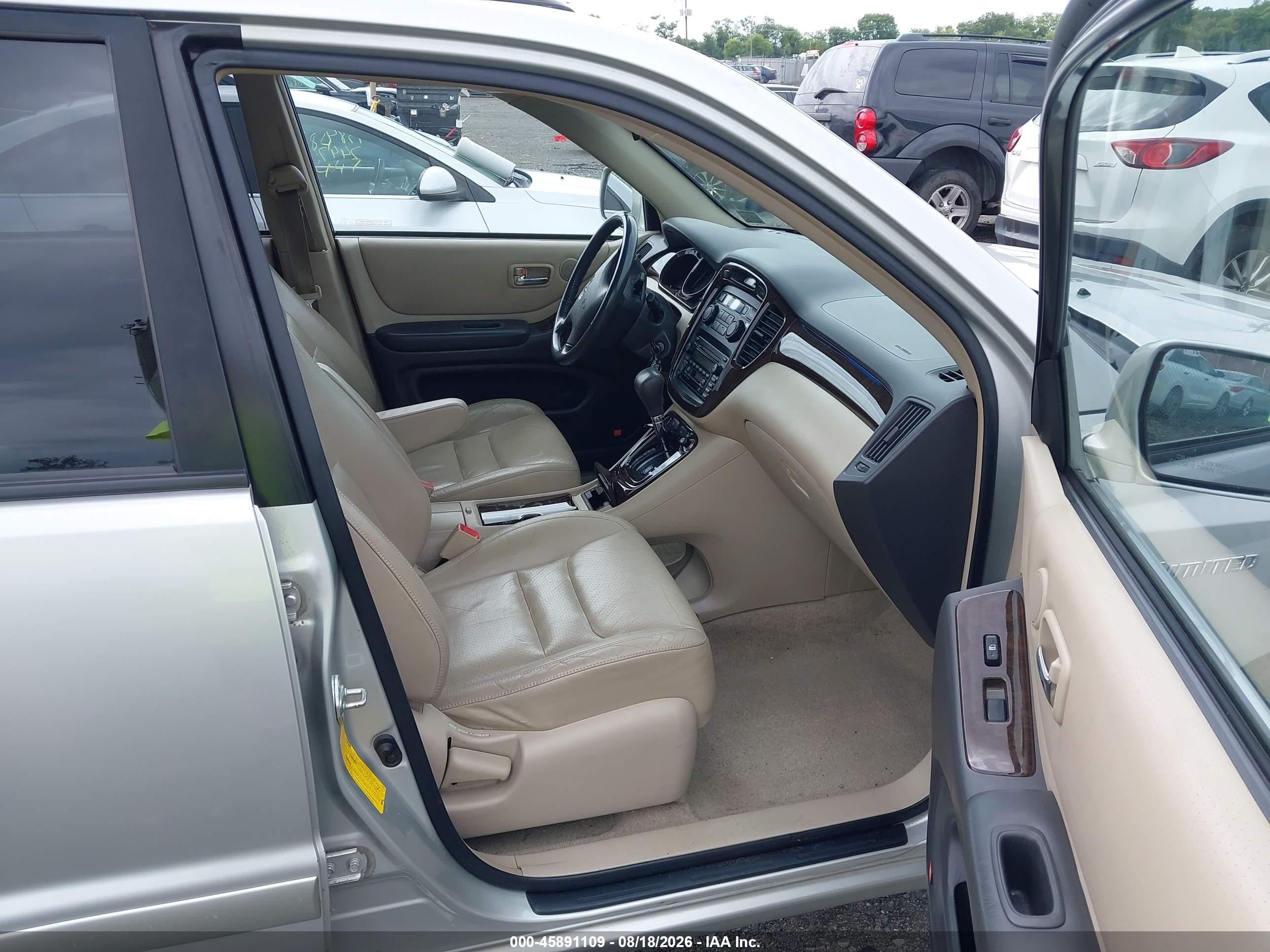 2003 Toyota Highlander Limited V6 Silver vin: JTEGF21A430079494