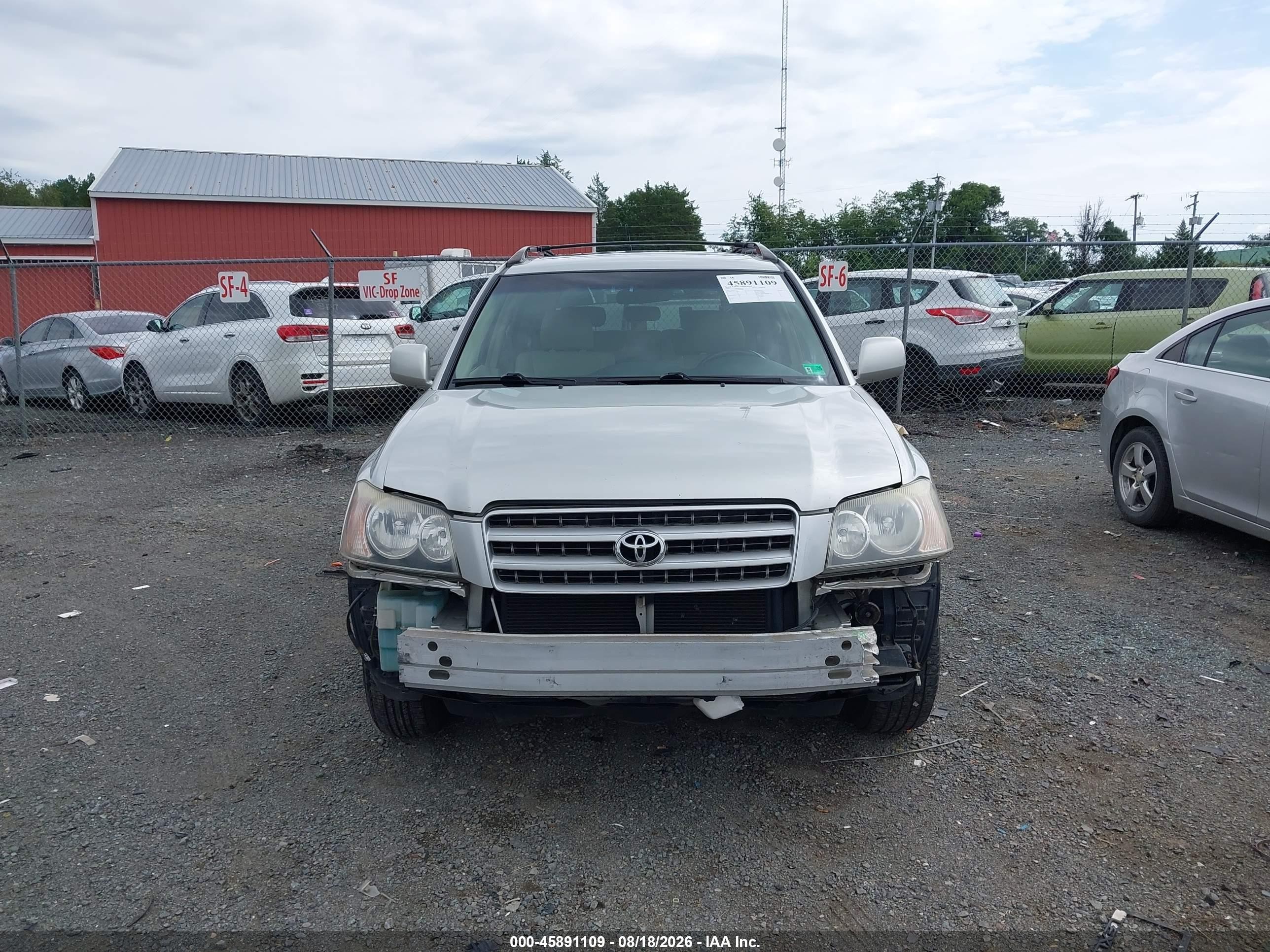 2003 Toyota Highlander Limited V6 Silver vin: JTEGF21A430079494
