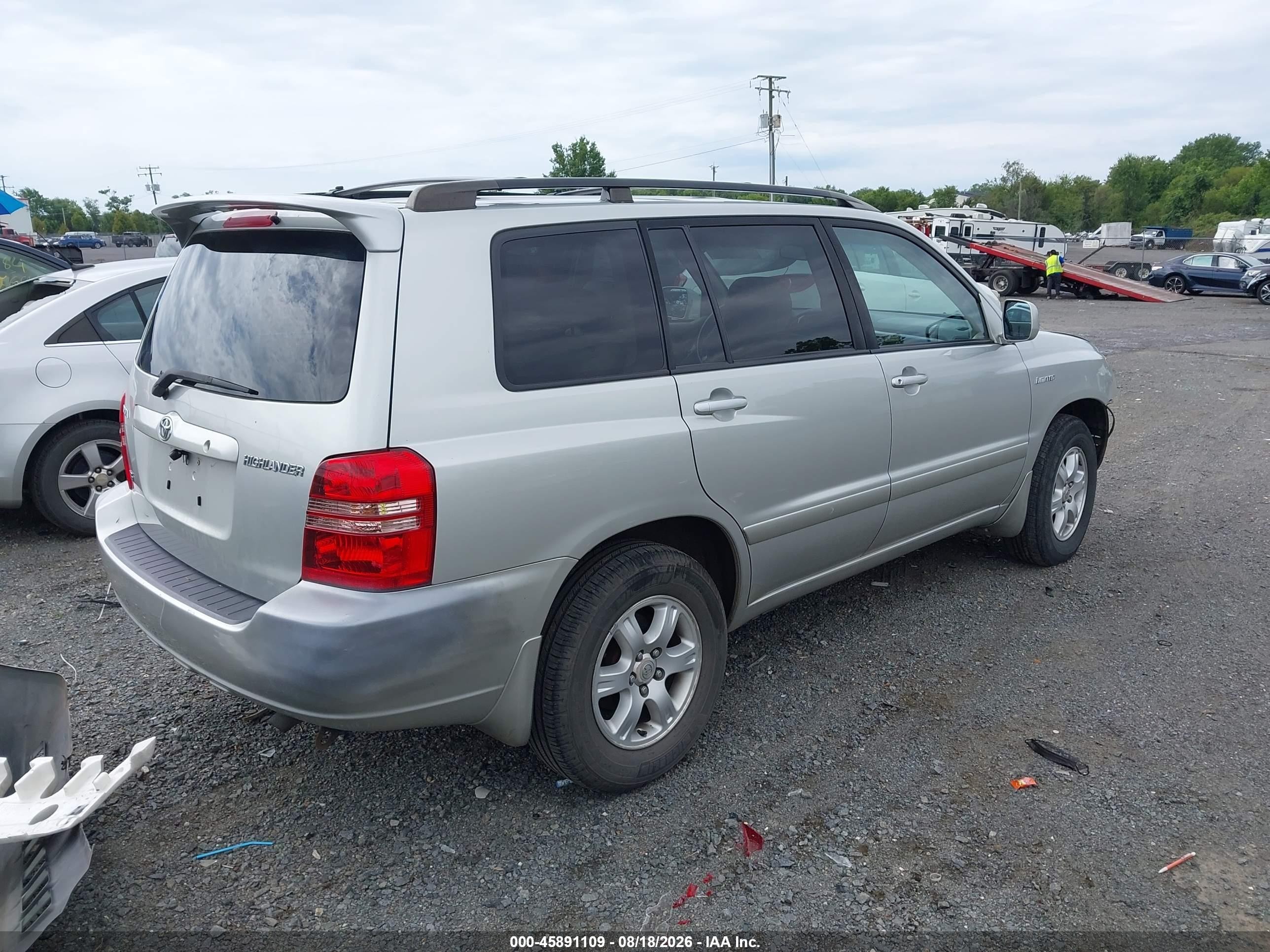 2003 Toyota Highlander Limited V6 Silver vin: JTEGF21A430079494