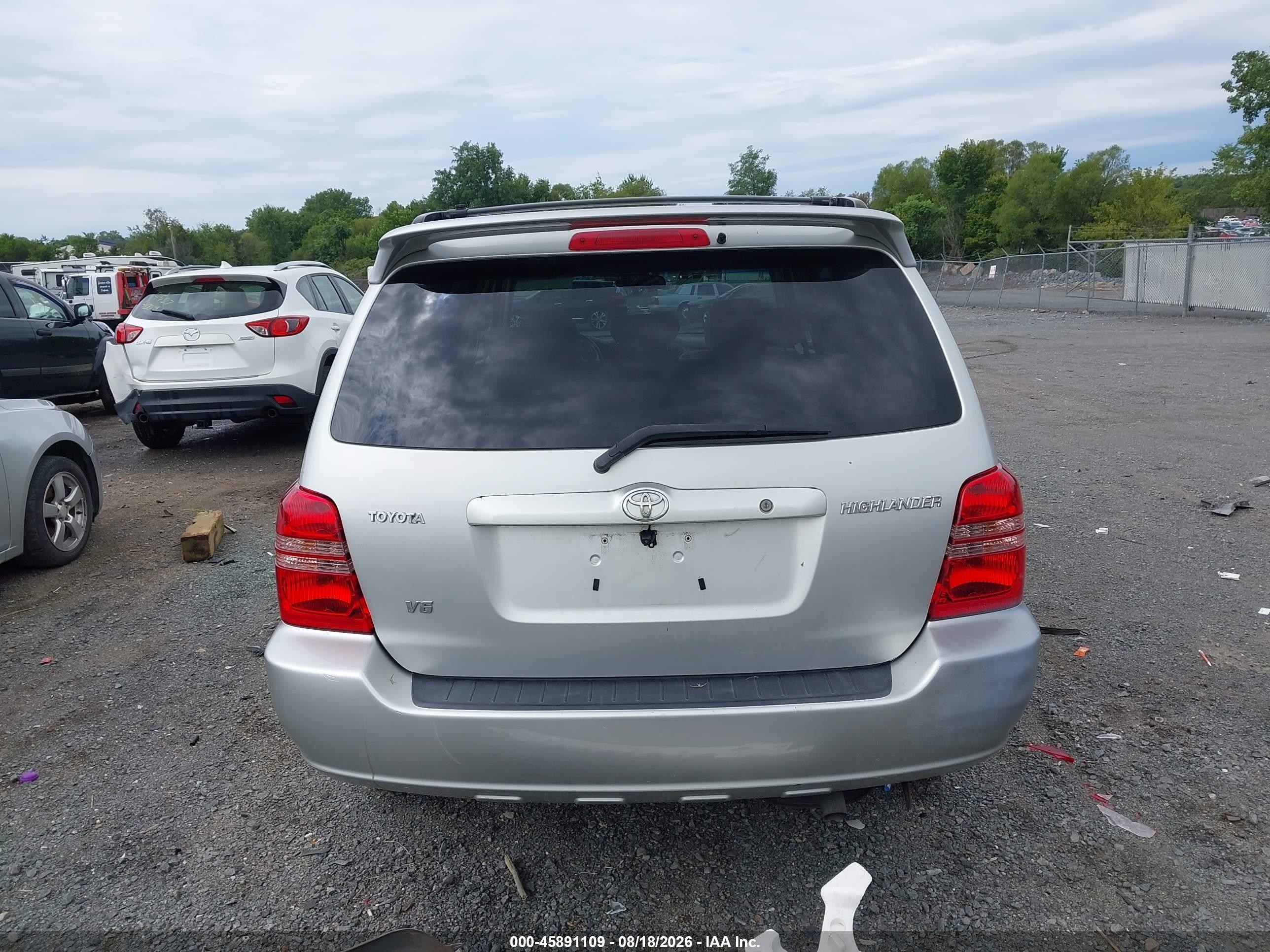 2003 Toyota Highlander Limited V6 Silver vin: JTEGF21A430079494