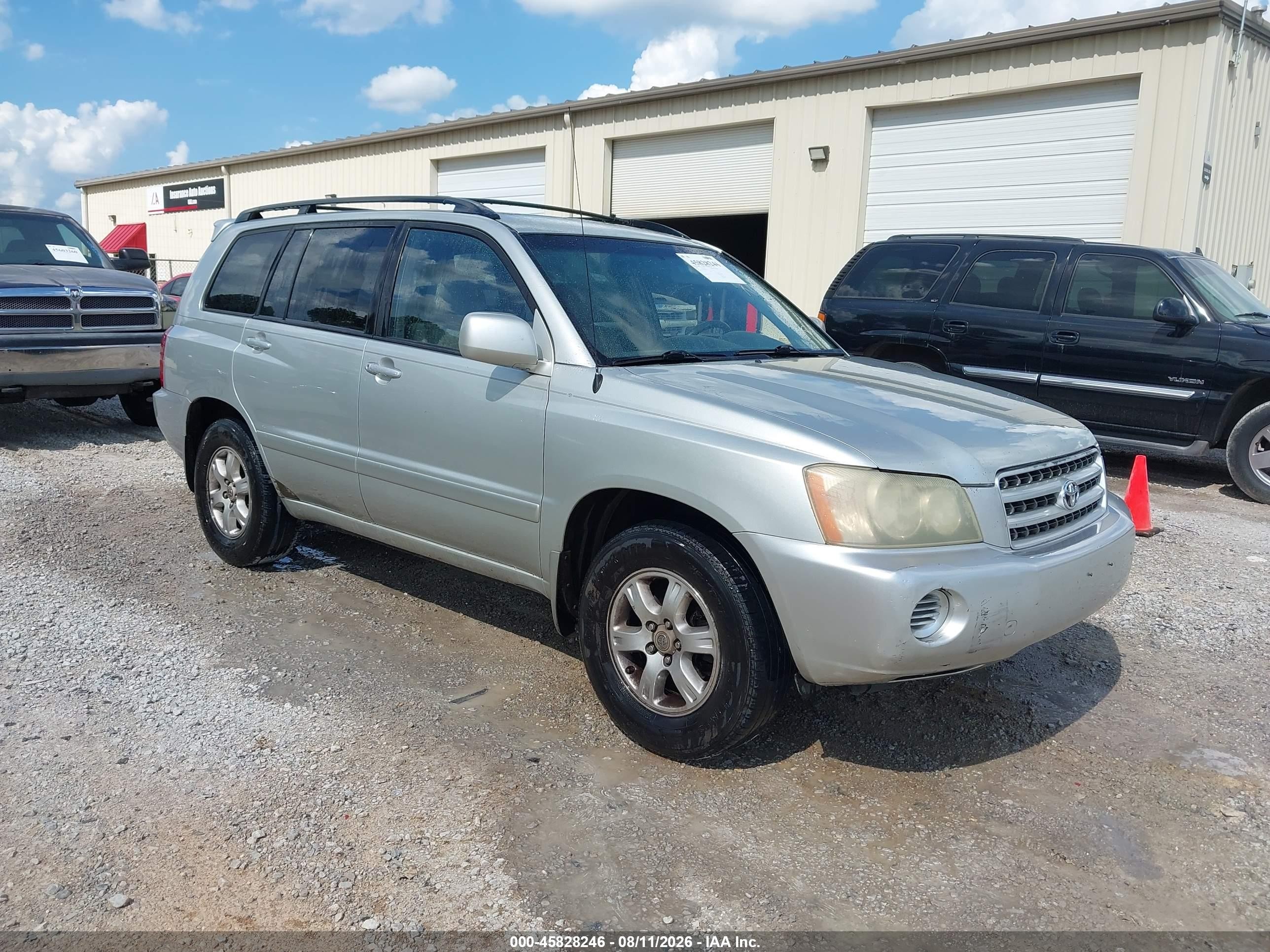 2003 Toyota Highlander V6 Silver vin: JTEGF21A430097994