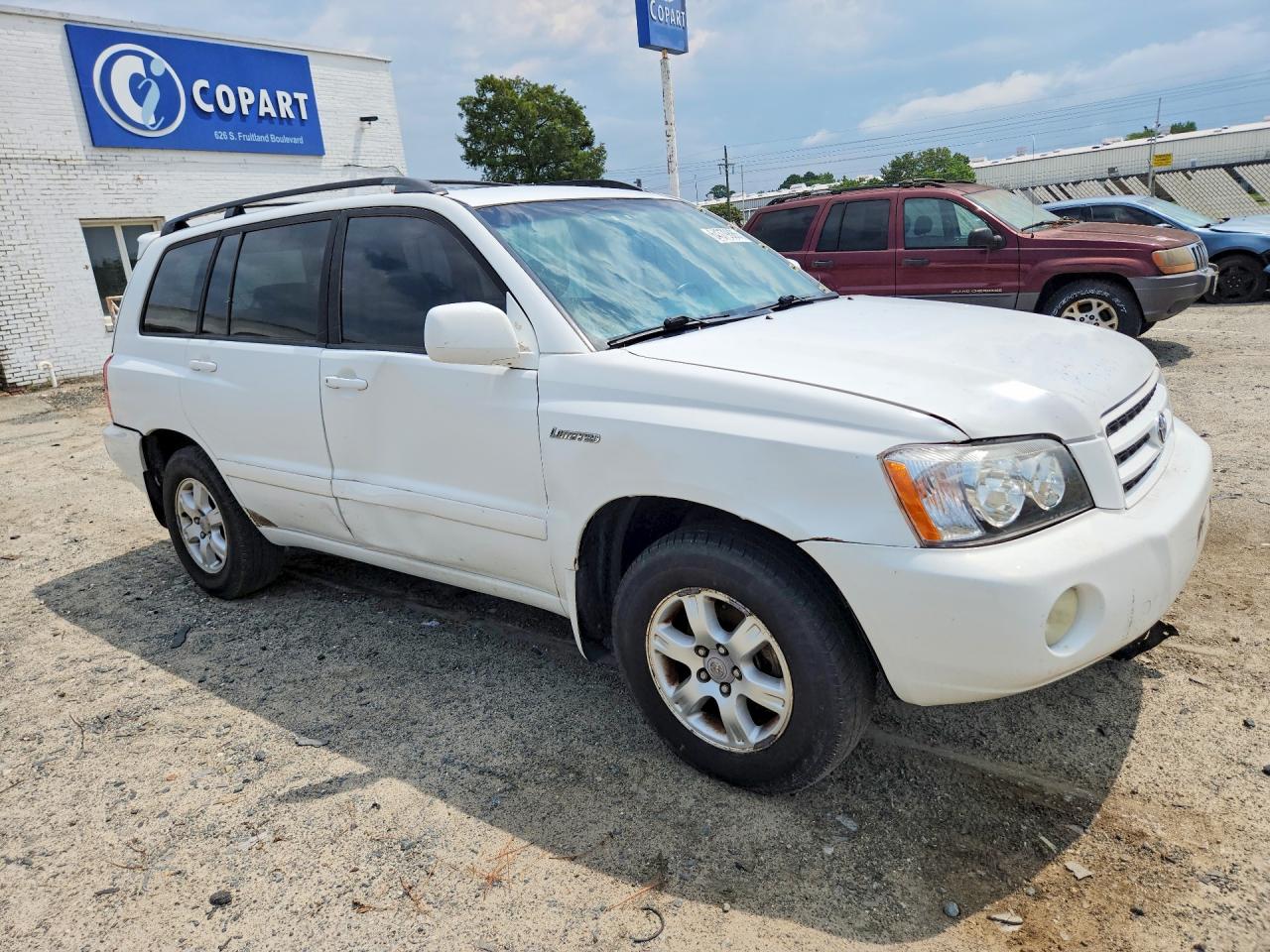 2003 Toyota Highlander Limited White vin: JTEGF21A430120643