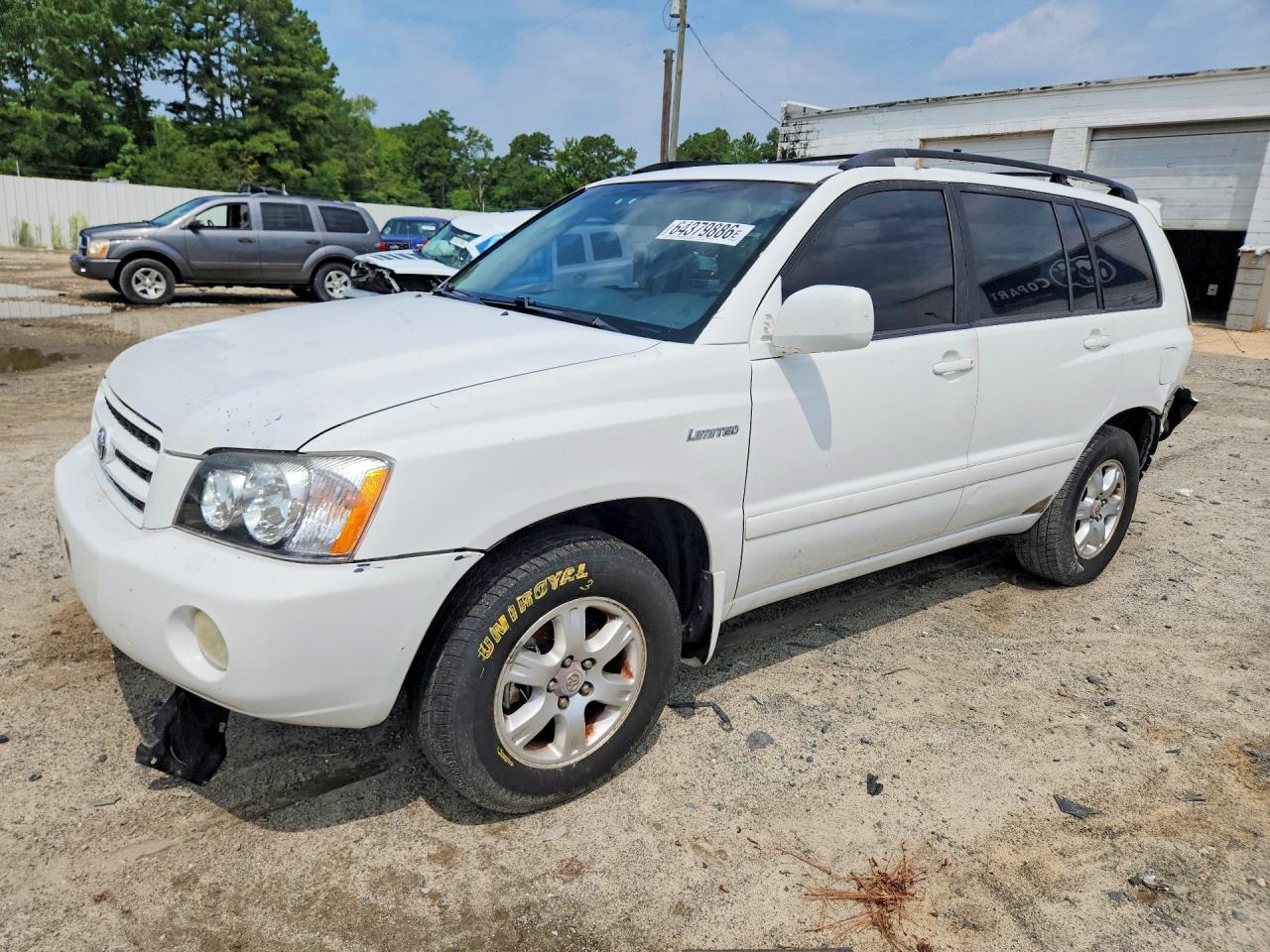 2003 Toyota Highlander Limited White vin: JTEGF21A430120643