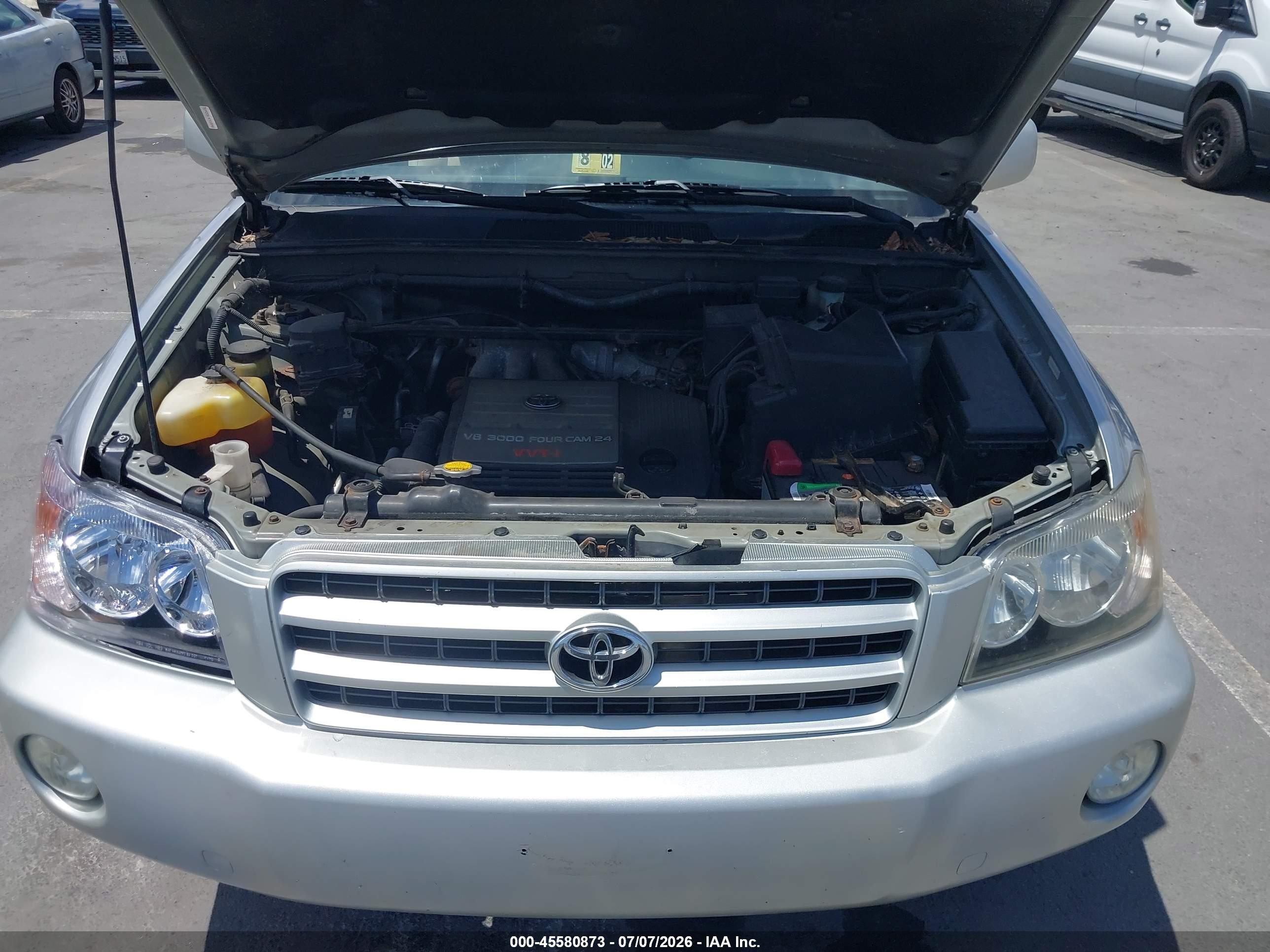 2001 Toyota Highlander V6 Silver vin: JTEGF21A510022993
