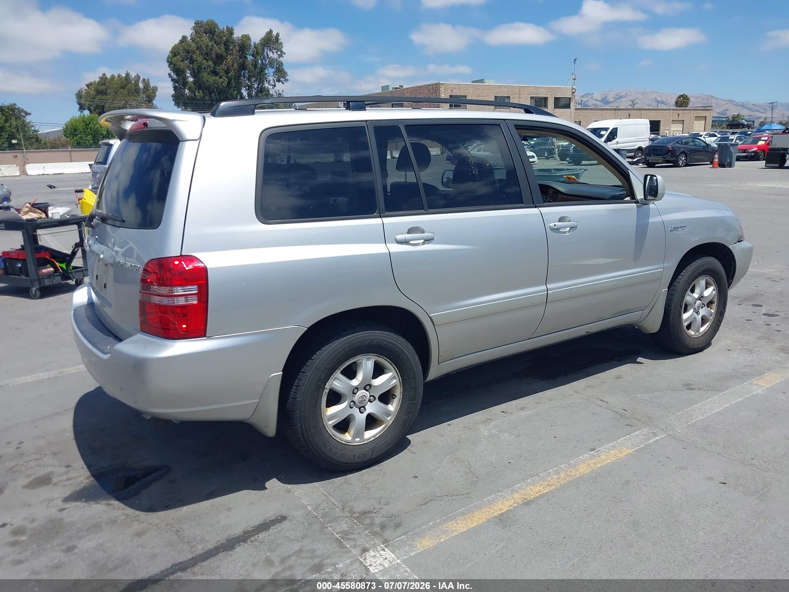 2001 Toyota Highlander V6 Silver vin: JTEGF21A510022993