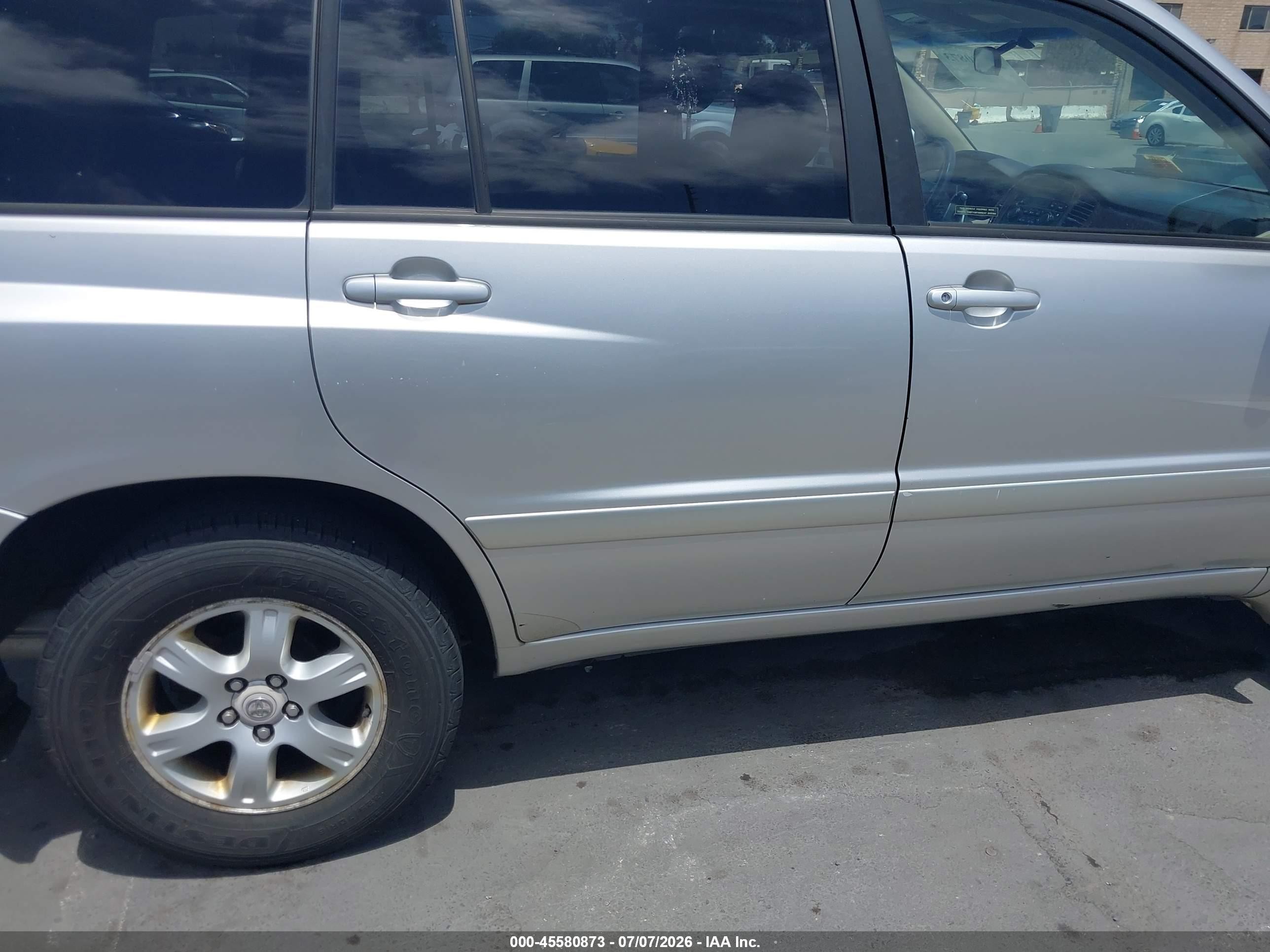 2001 Toyota Highlander V6 Silver vin: JTEGF21A510022993