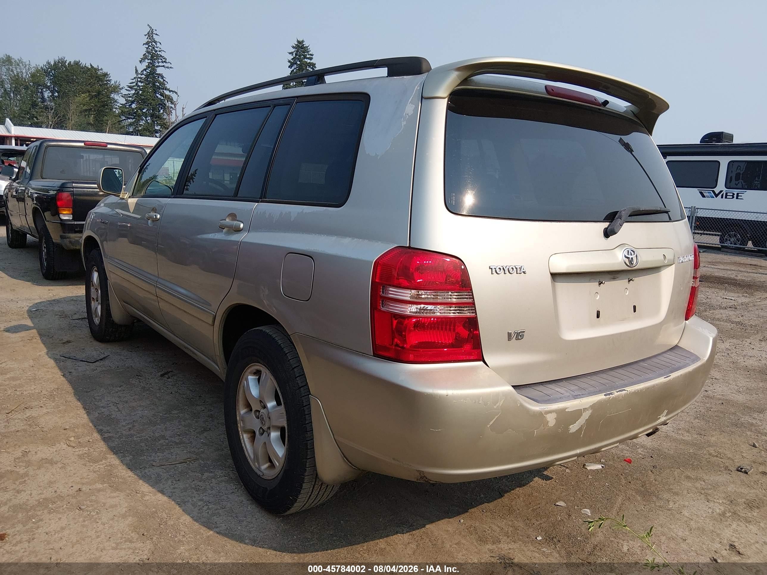 2002 Toyota Highlander Limited V6 Золотой vin: JTEGF21A520037866