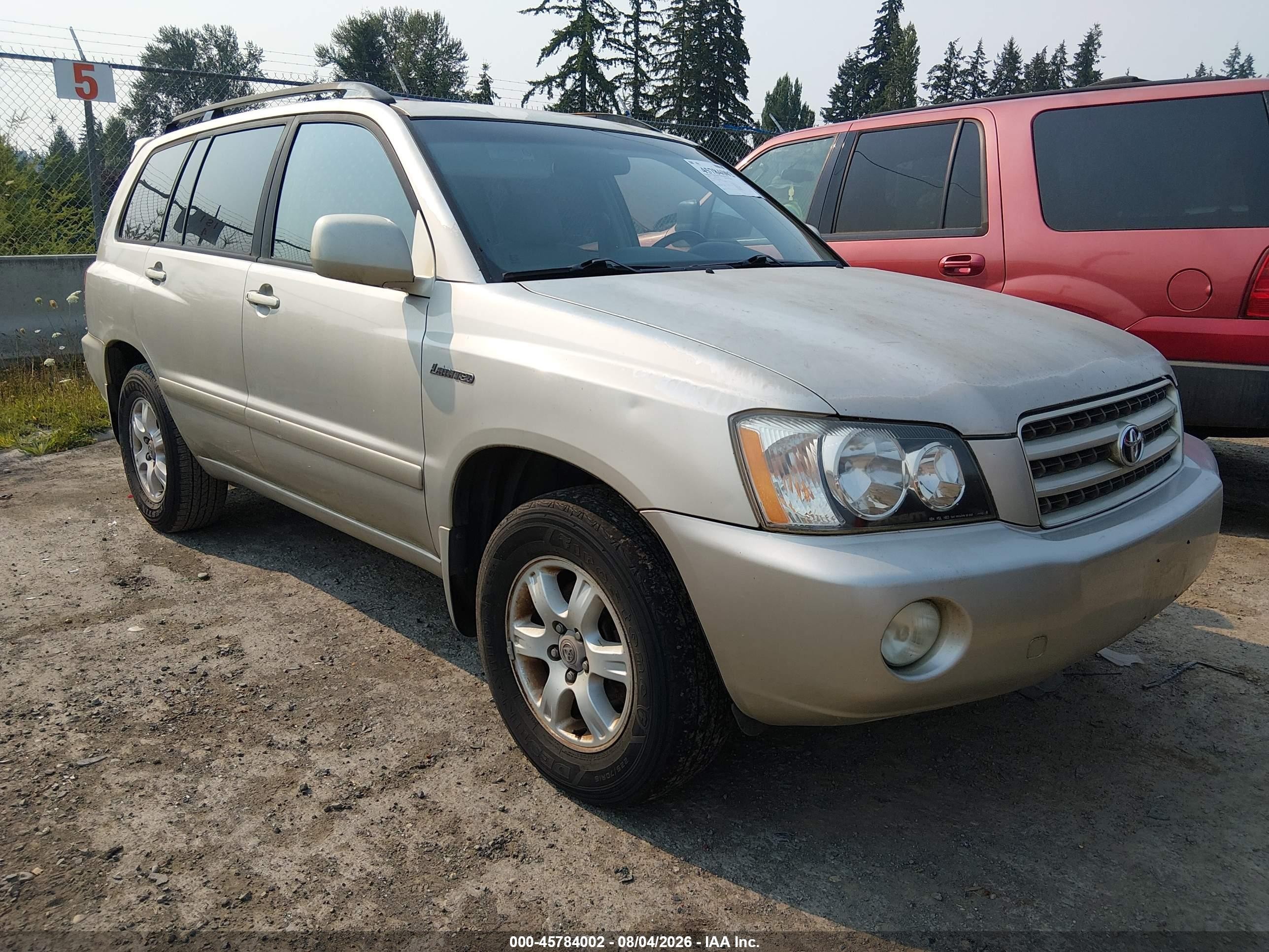 2002 Toyota Highlander Limited V6 Золотой vin: JTEGF21A520037866