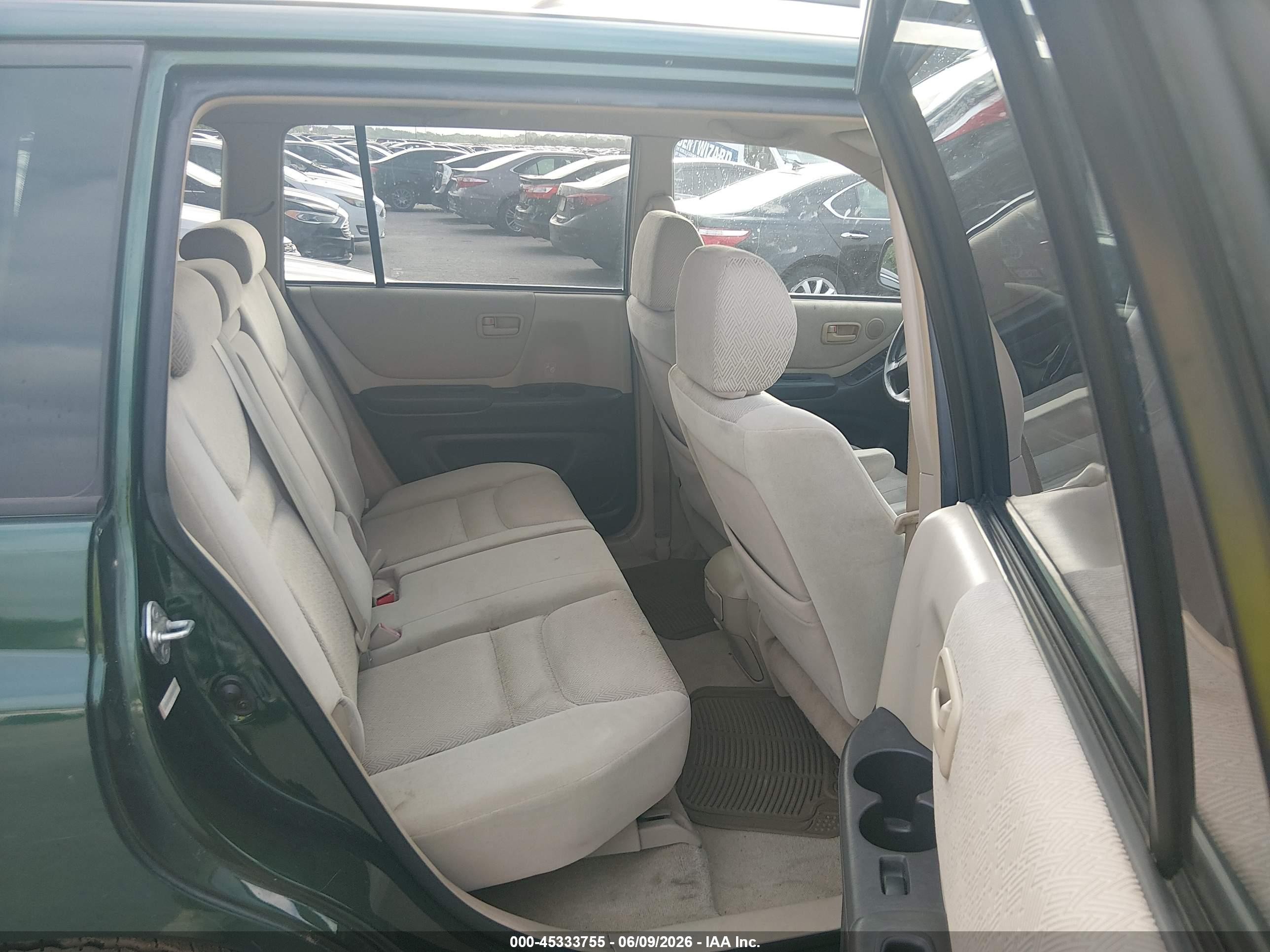 2002 Toyota Highlander V6 Green vin: JTEGF21A520071144