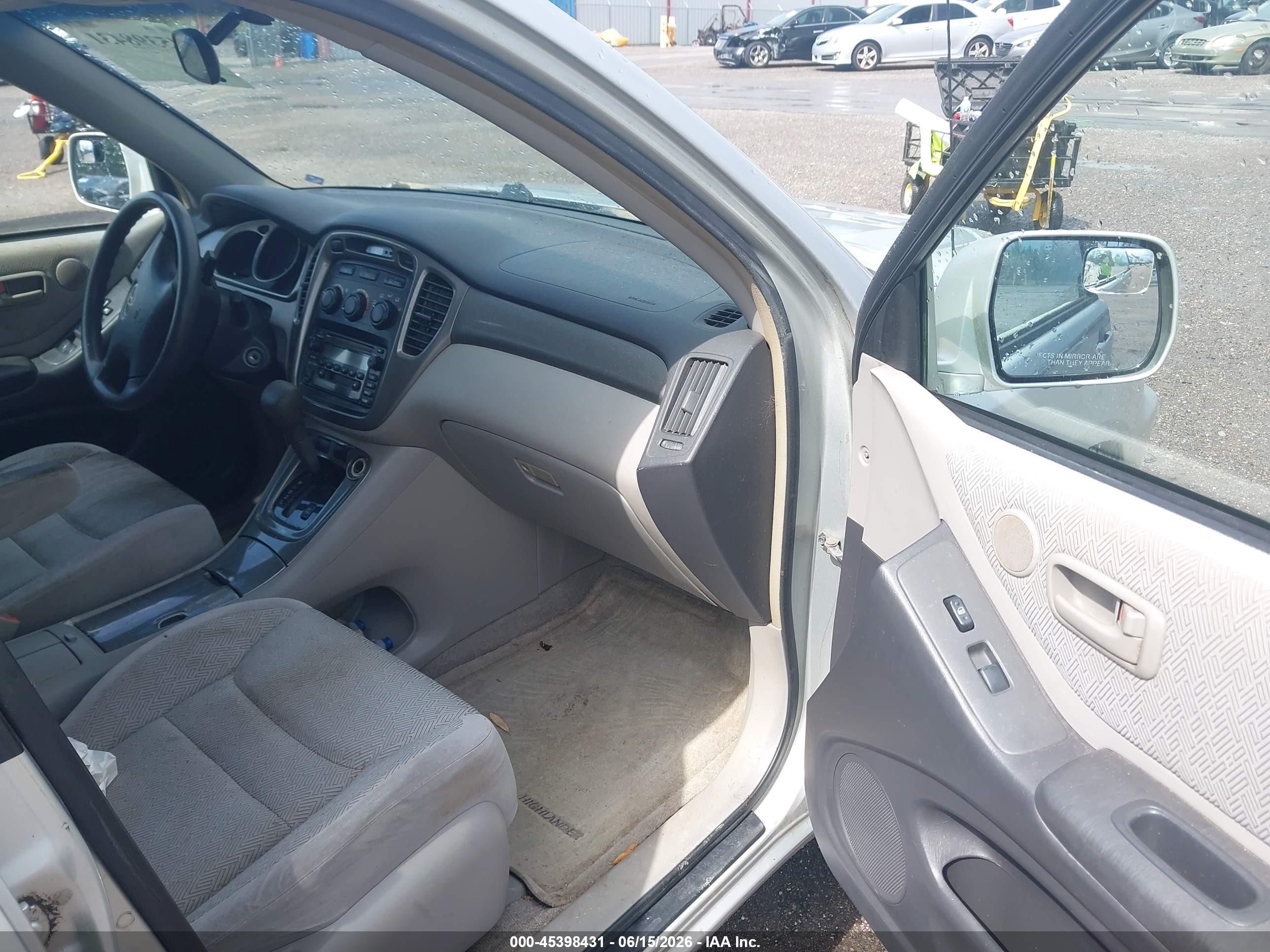 2003 Toyota Highlander V6 Silver vin: JTEGF21A530073834