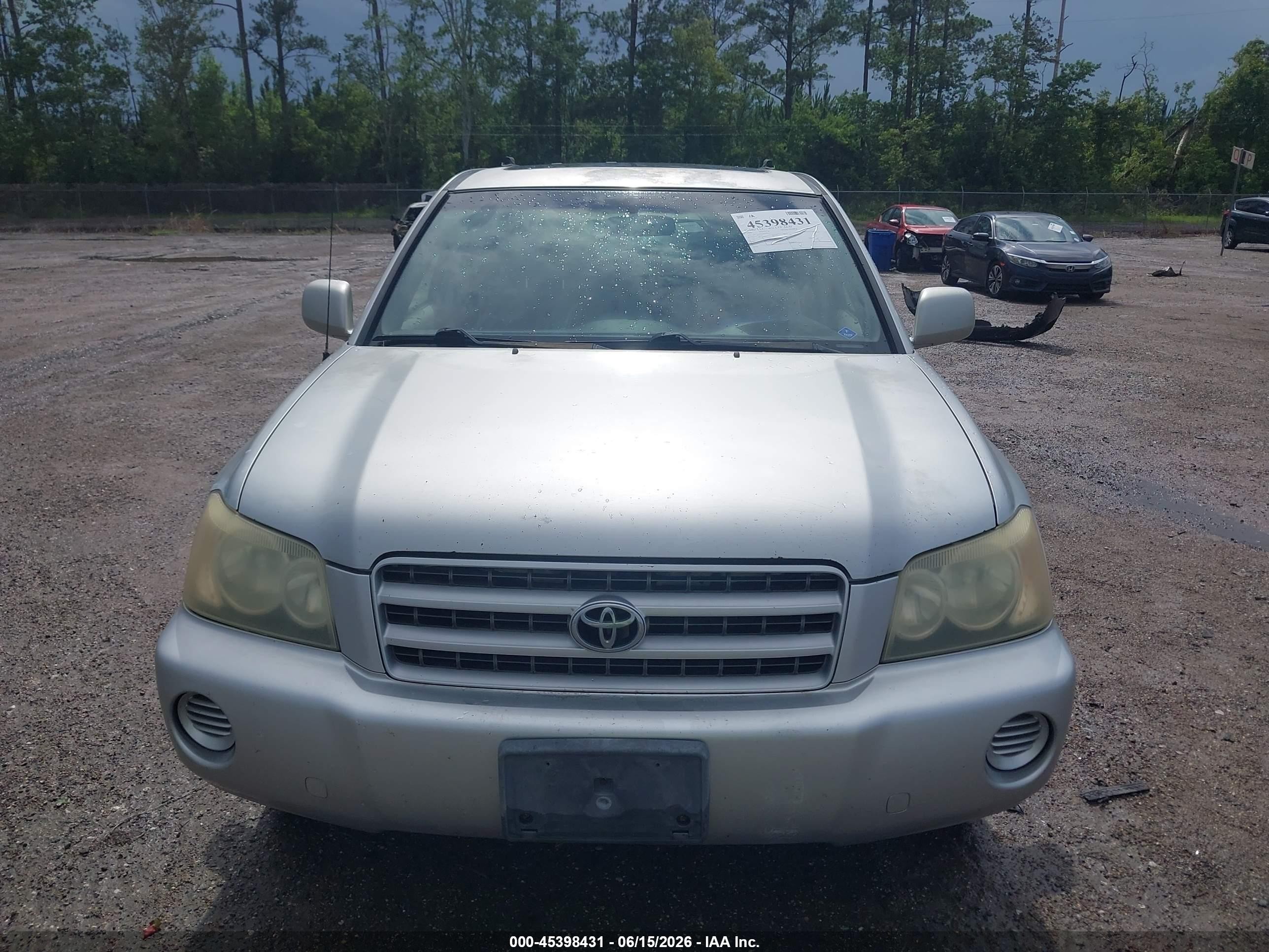 2003 Toyota Highlander V6 Silver vin: JTEGF21A530073834