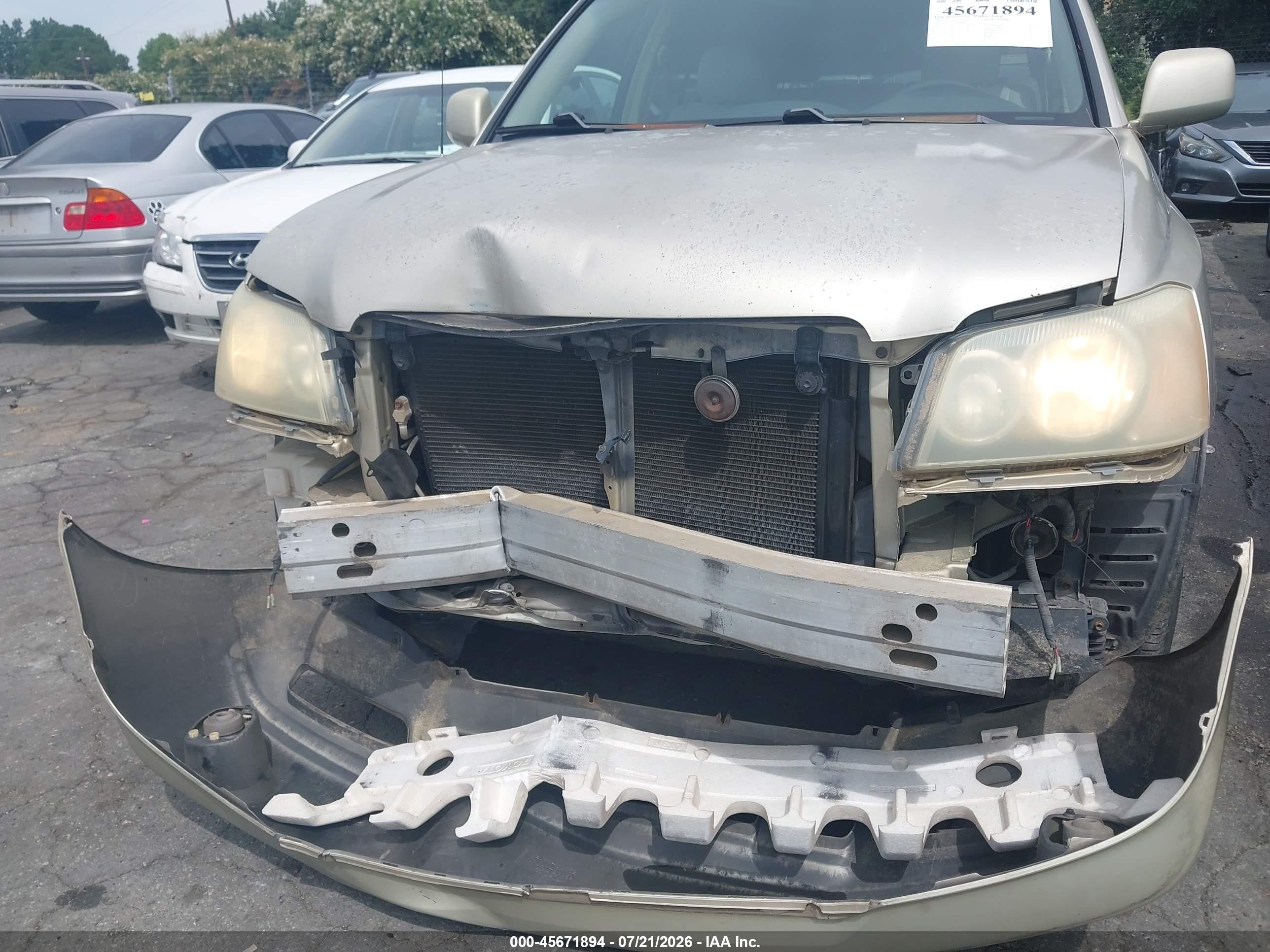 2003 Toyota Highlander V6 Золотой vin: JTEGF21A530086342