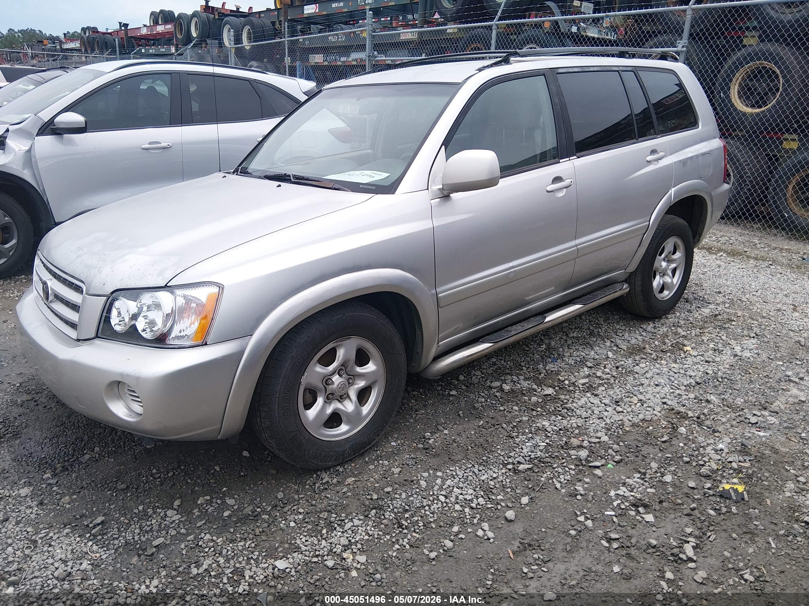 2001 Toyota Highlander V6 Серебряный vin: JTEGF21A610014403
